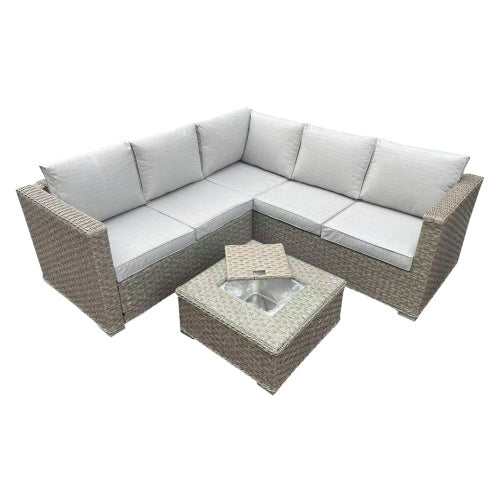 Patio Furniture Set – Outdoor Rattan Sofa with Cushions