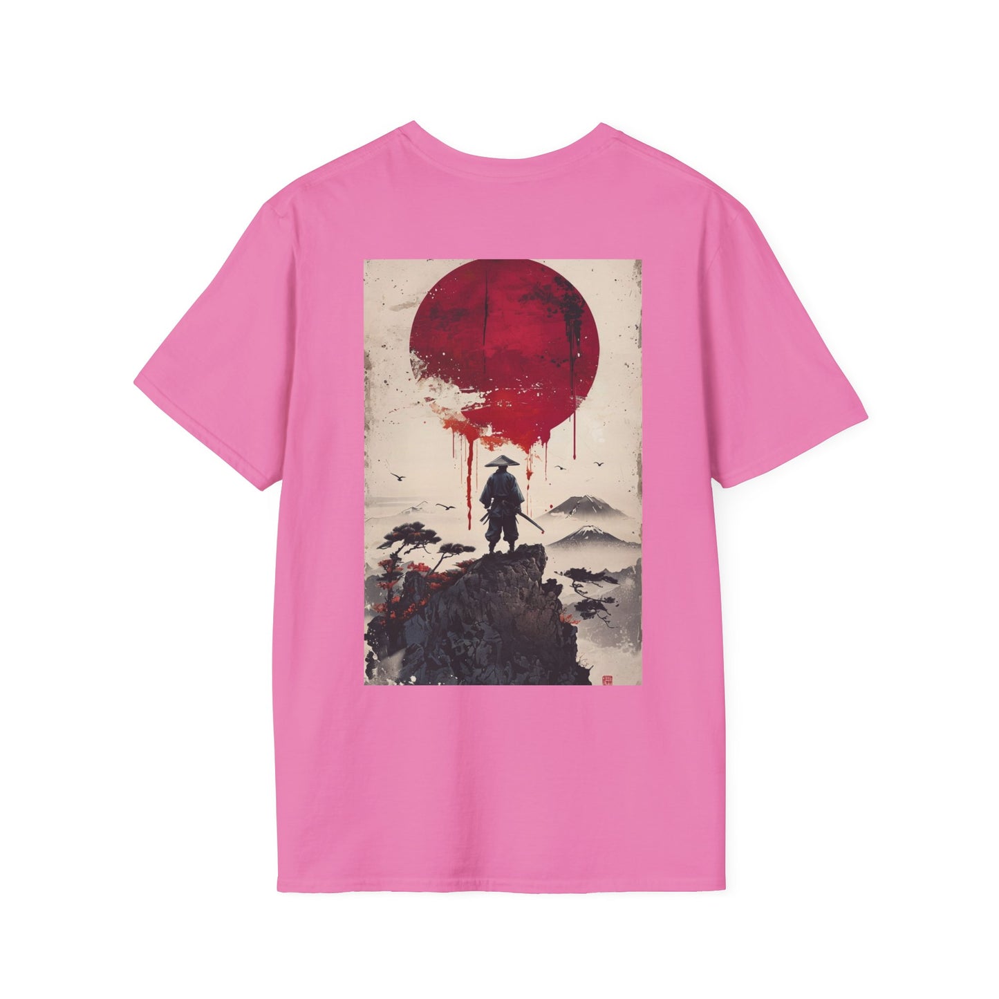 Samurai and Bonsai T-Shirt, Front And Back Design