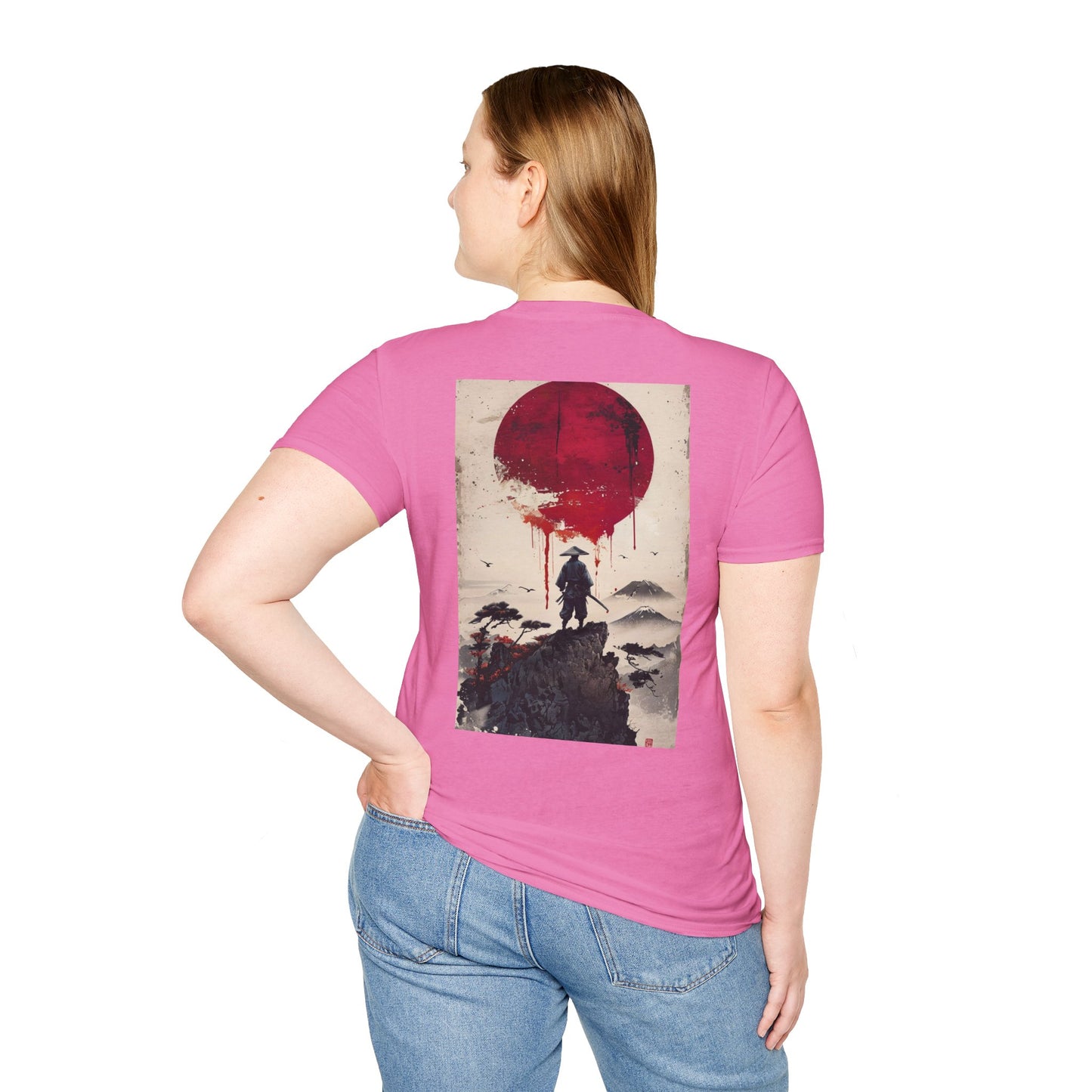 Samurai and Bonsai T-Shirt, Front And Back Design