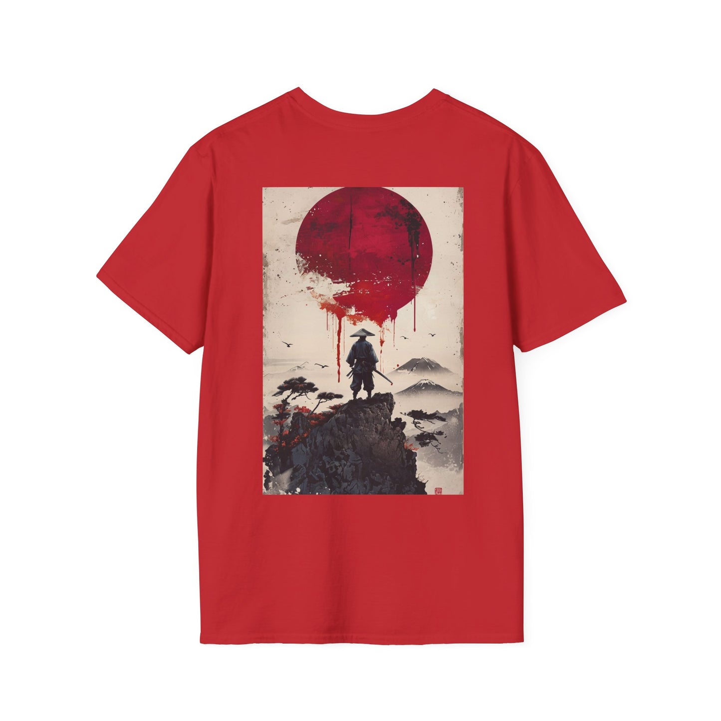Samurai and Bonsai T-Shirt, Front And Back Design