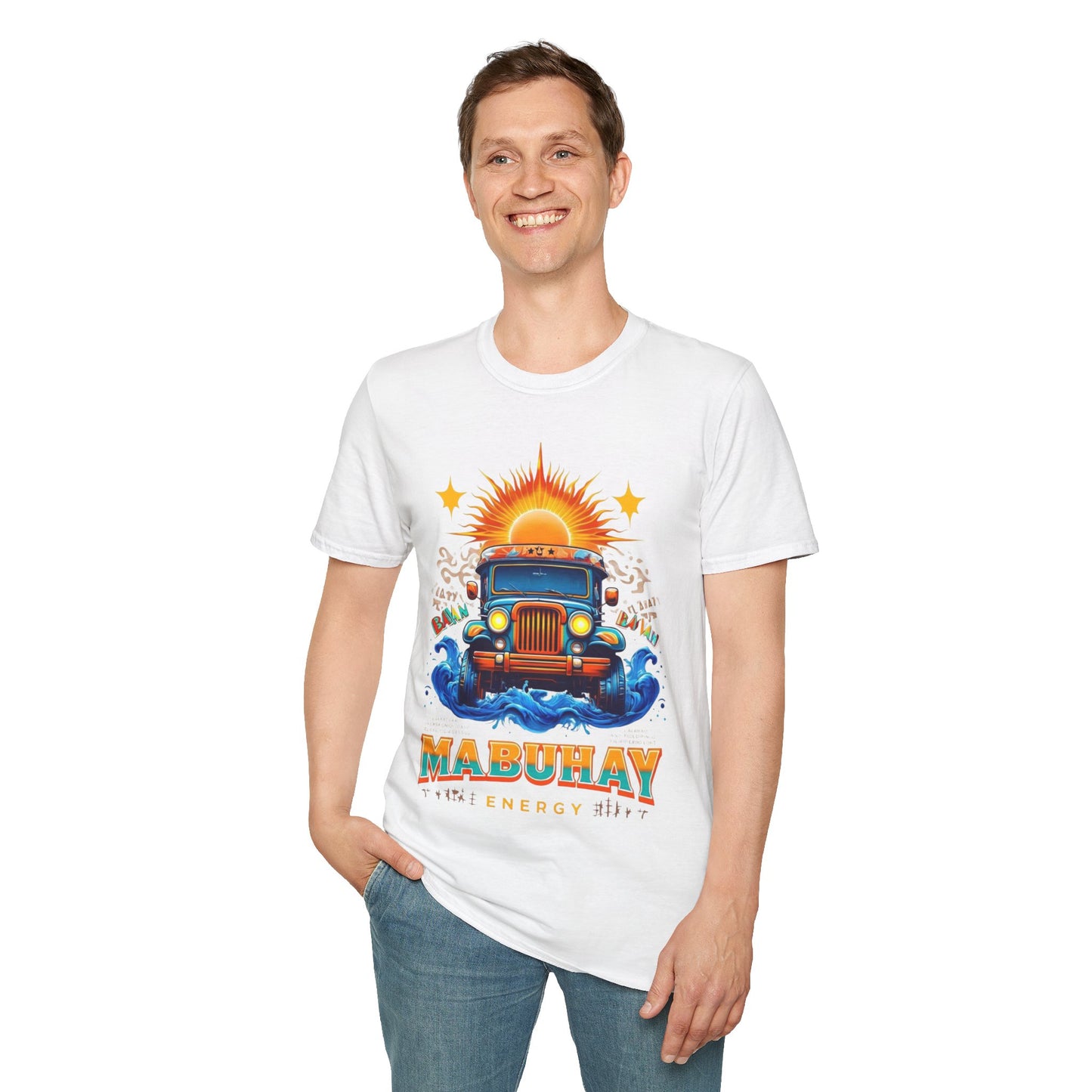 Mabuhay Energy Vintage Jeepney T-Shirt | Unisex Softstyle Tee