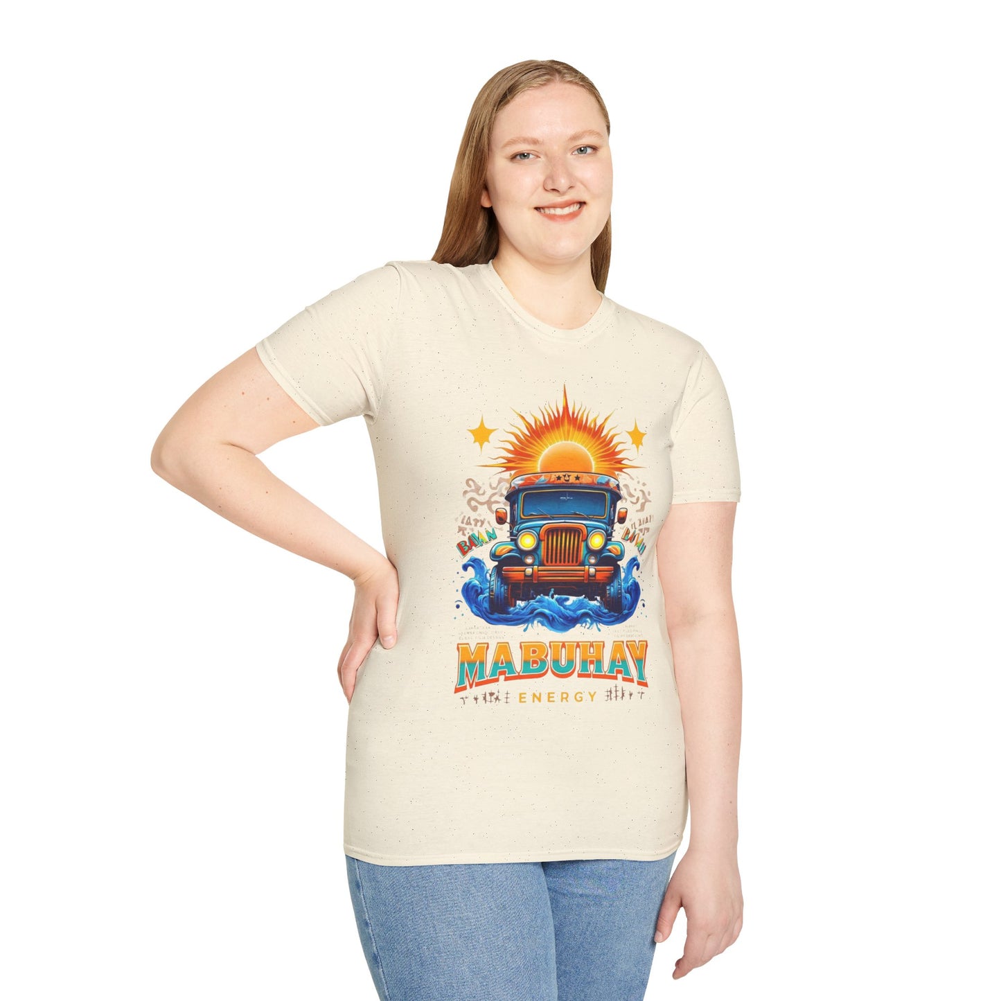 Mabuhay Energy Vintage Jeepney T-Shirt | Unisex Softstyle Tee