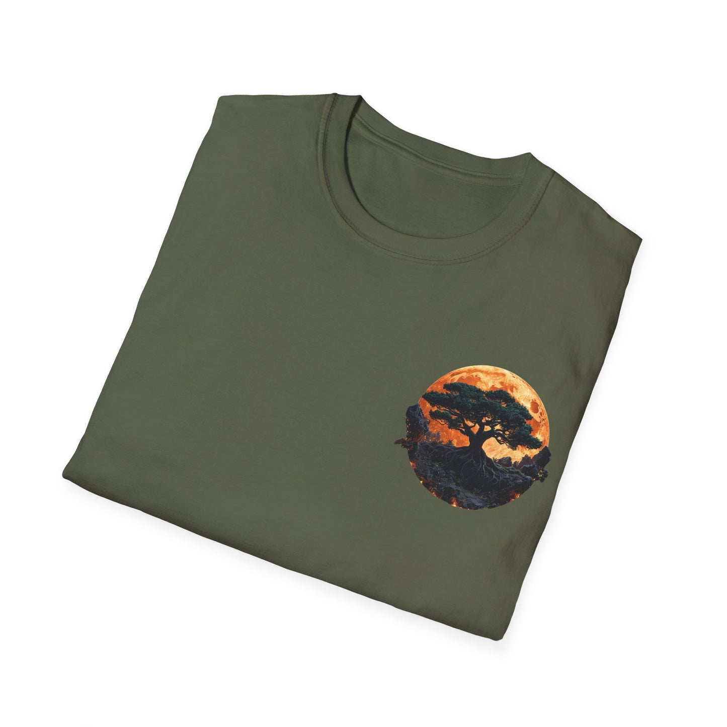 Samurai and Bonsai T-Shirt, Front And Back Design