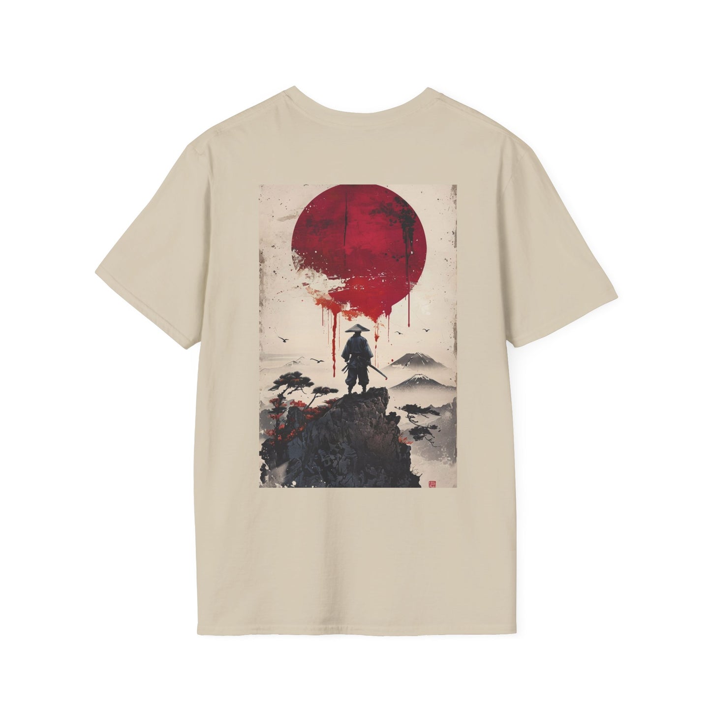 Samurai and Bonsai T-Shirt, Front And Back Design