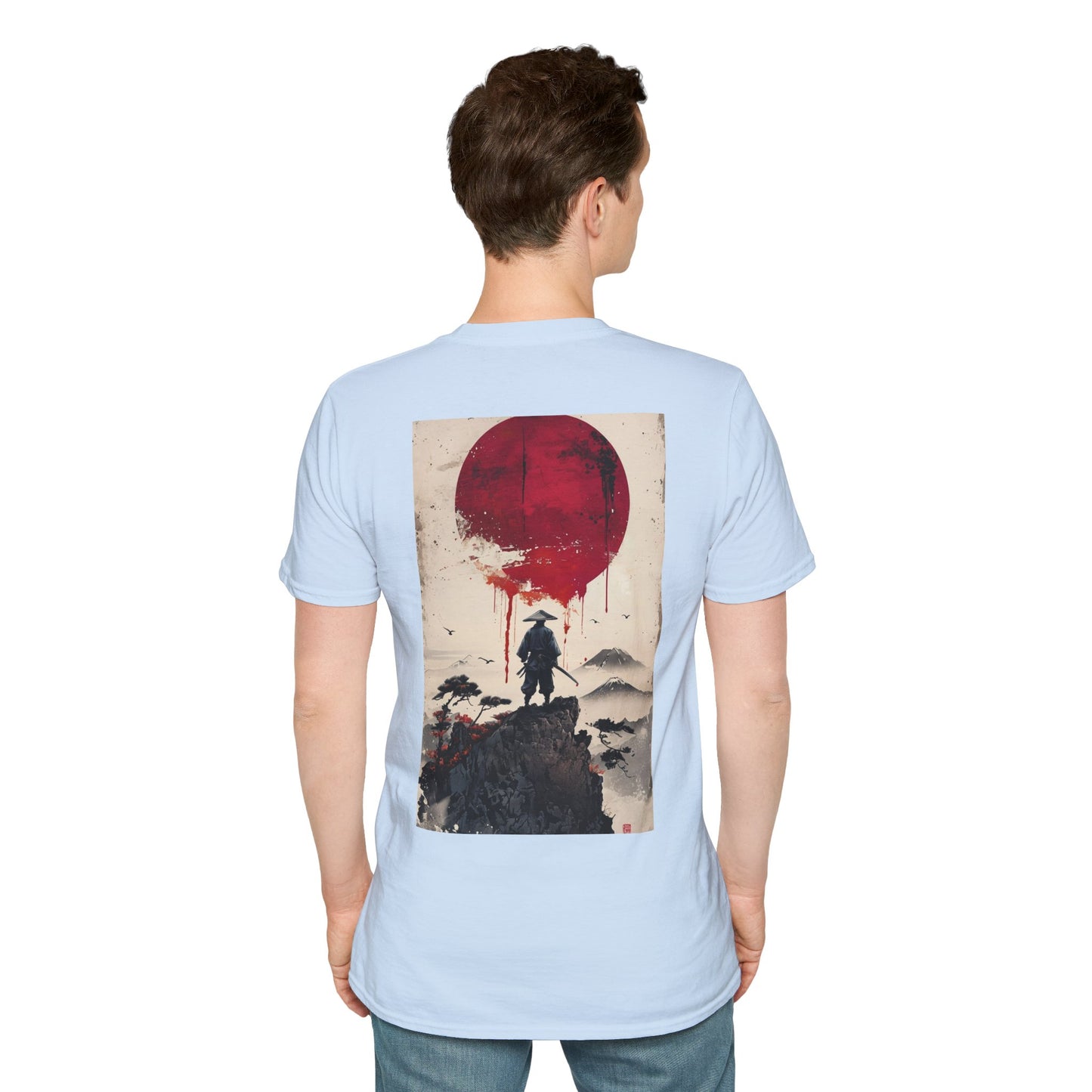 Samurai and Bonsai T-Shirt, Front And Back Design