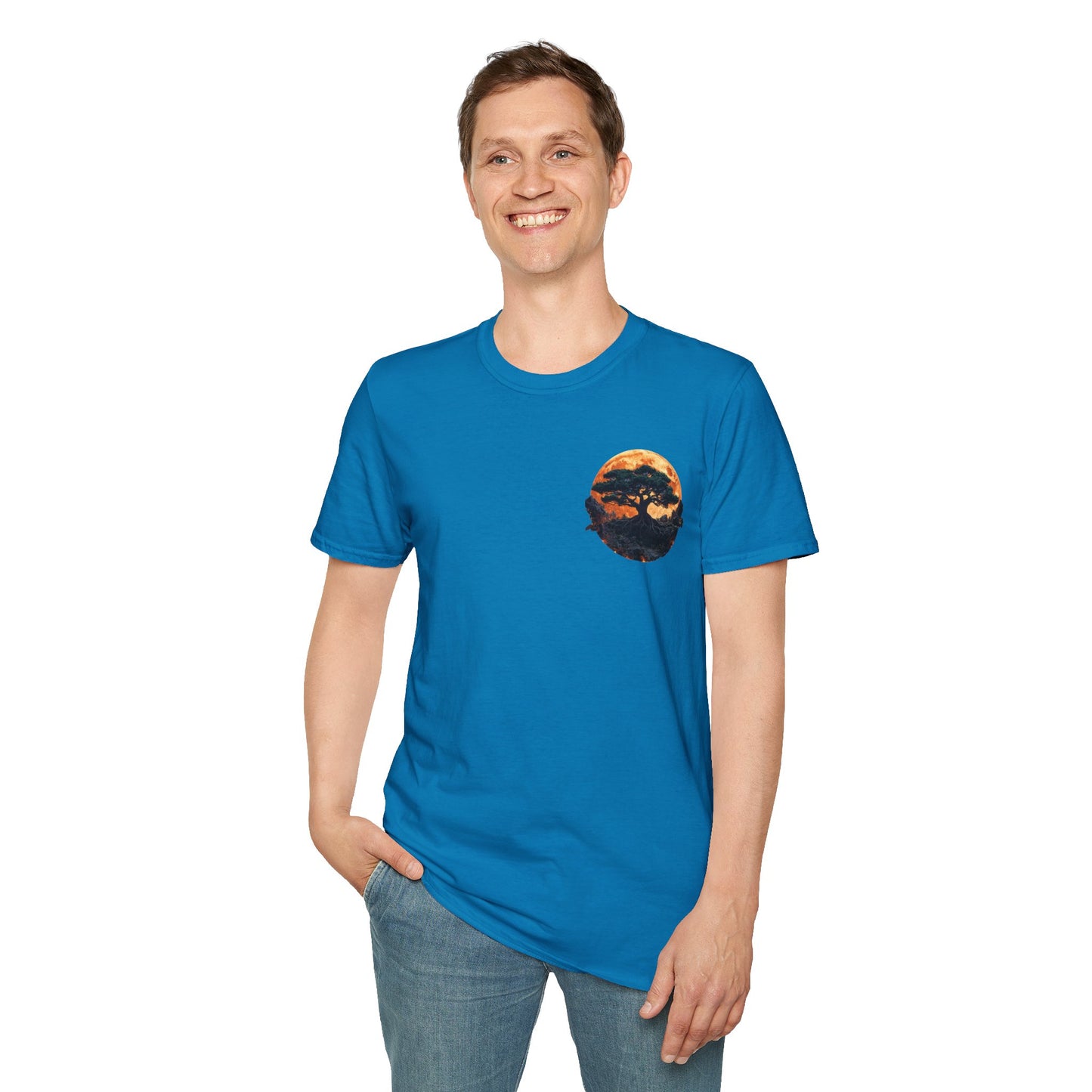 Samurai and Bonsai T-Shirt, Front And Back Design