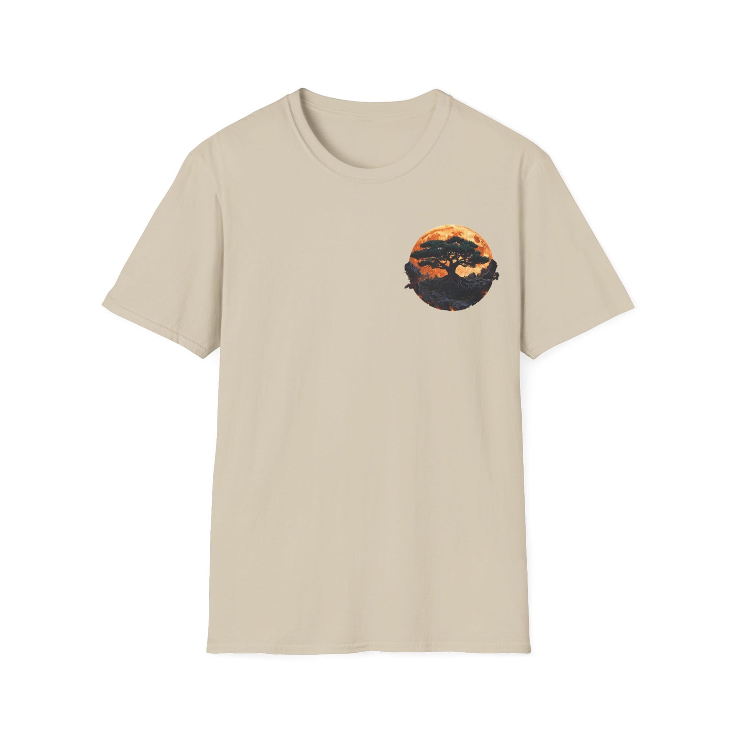Samurai and Bonsai T-Shirt, Front And Back Design