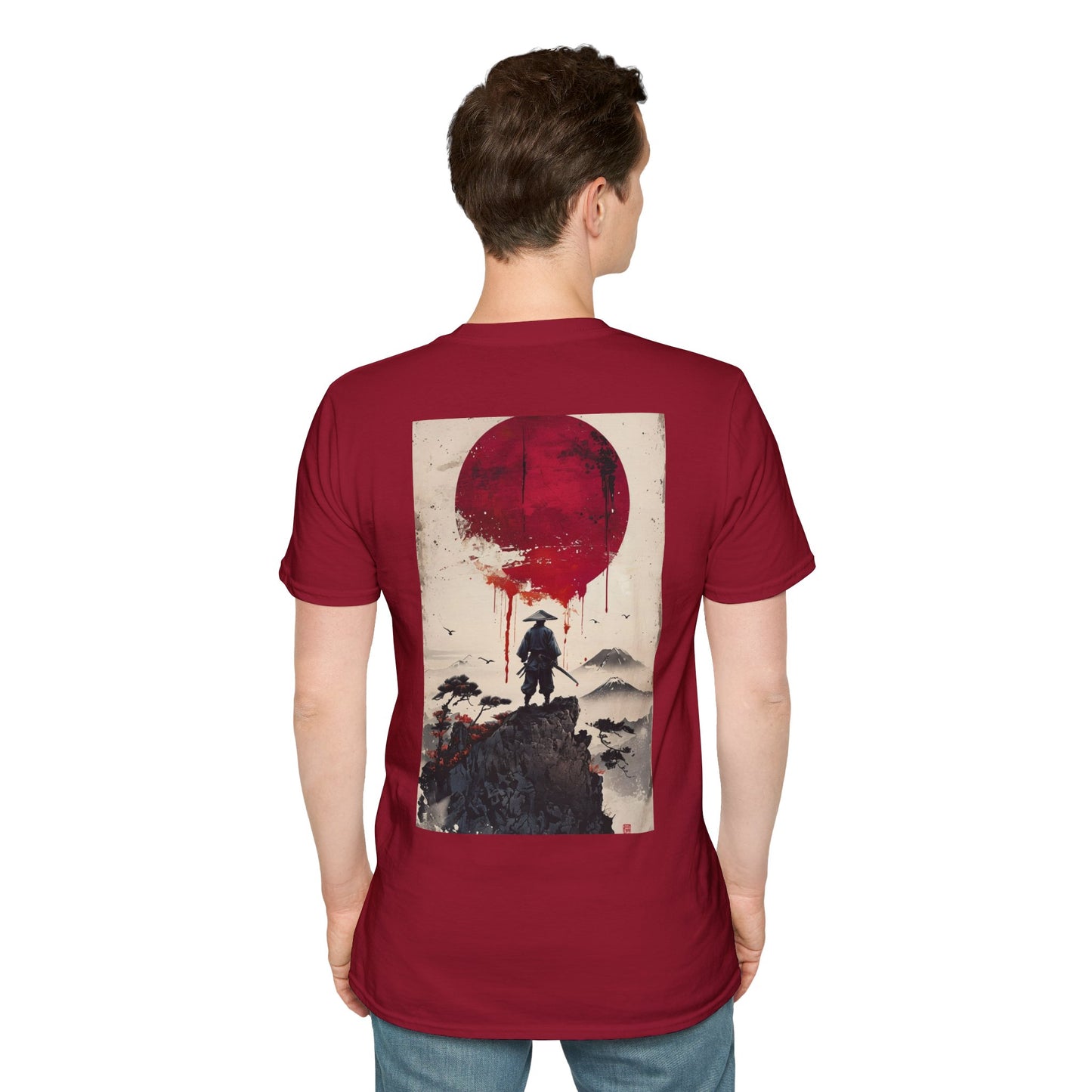 Samurai and Bonsai T-Shirt, Front And Back Design