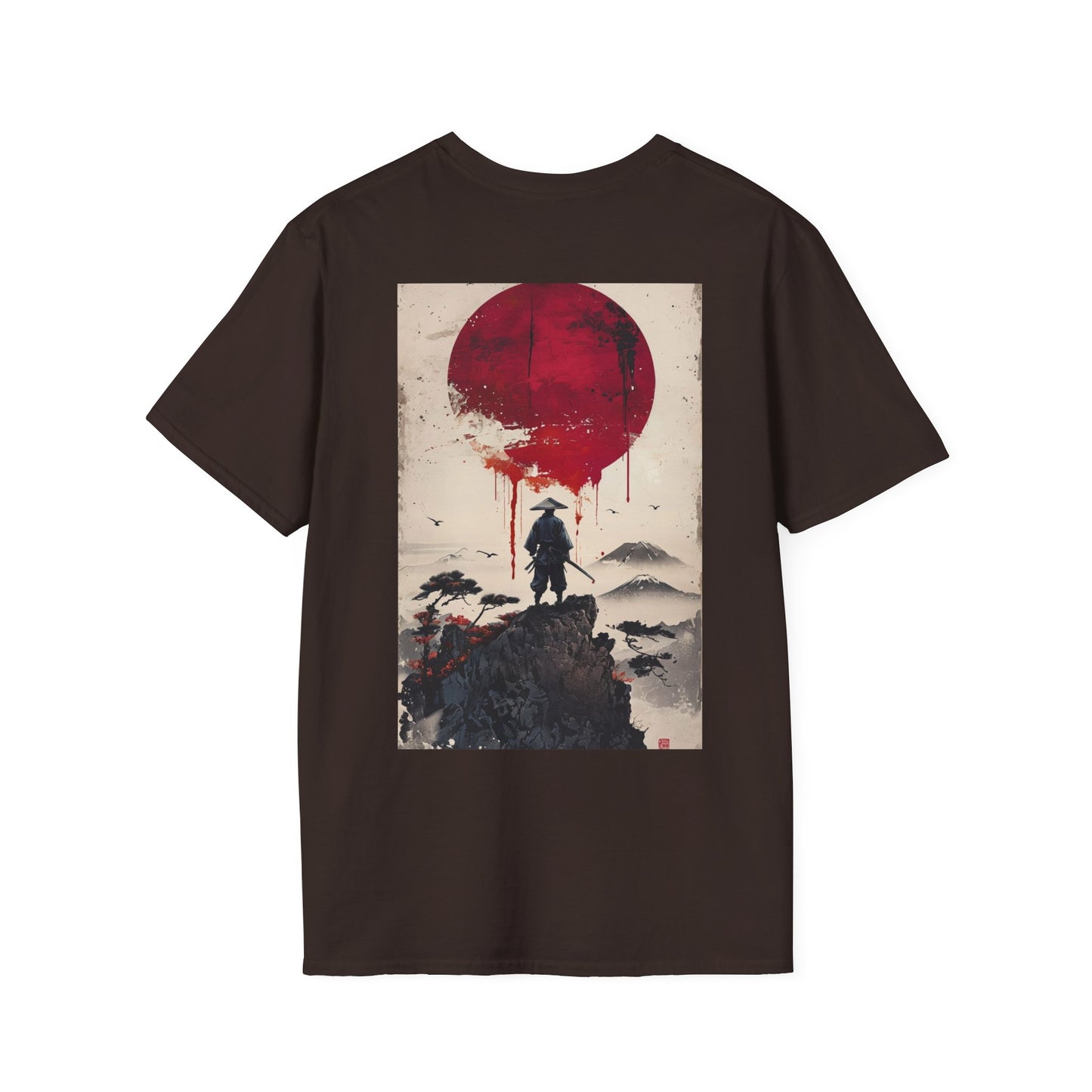Samurai and Bonsai T-Shirt, Front And Back Design