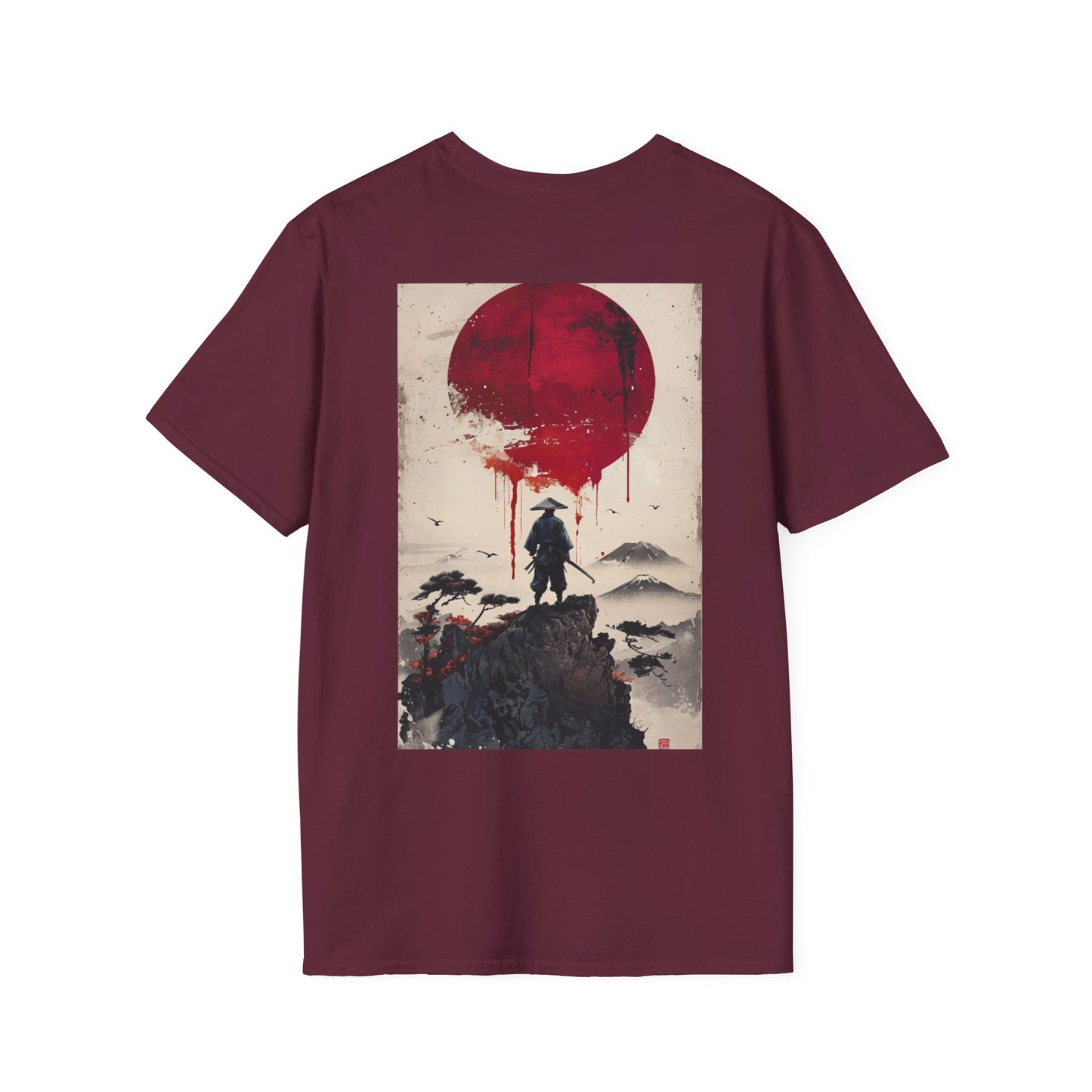 Samurai and Bonsai T-Shirt, Front And Back Design