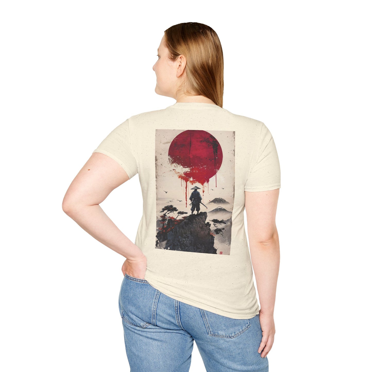 Samurai and Bonsai T-Shirt, Front And Back Design