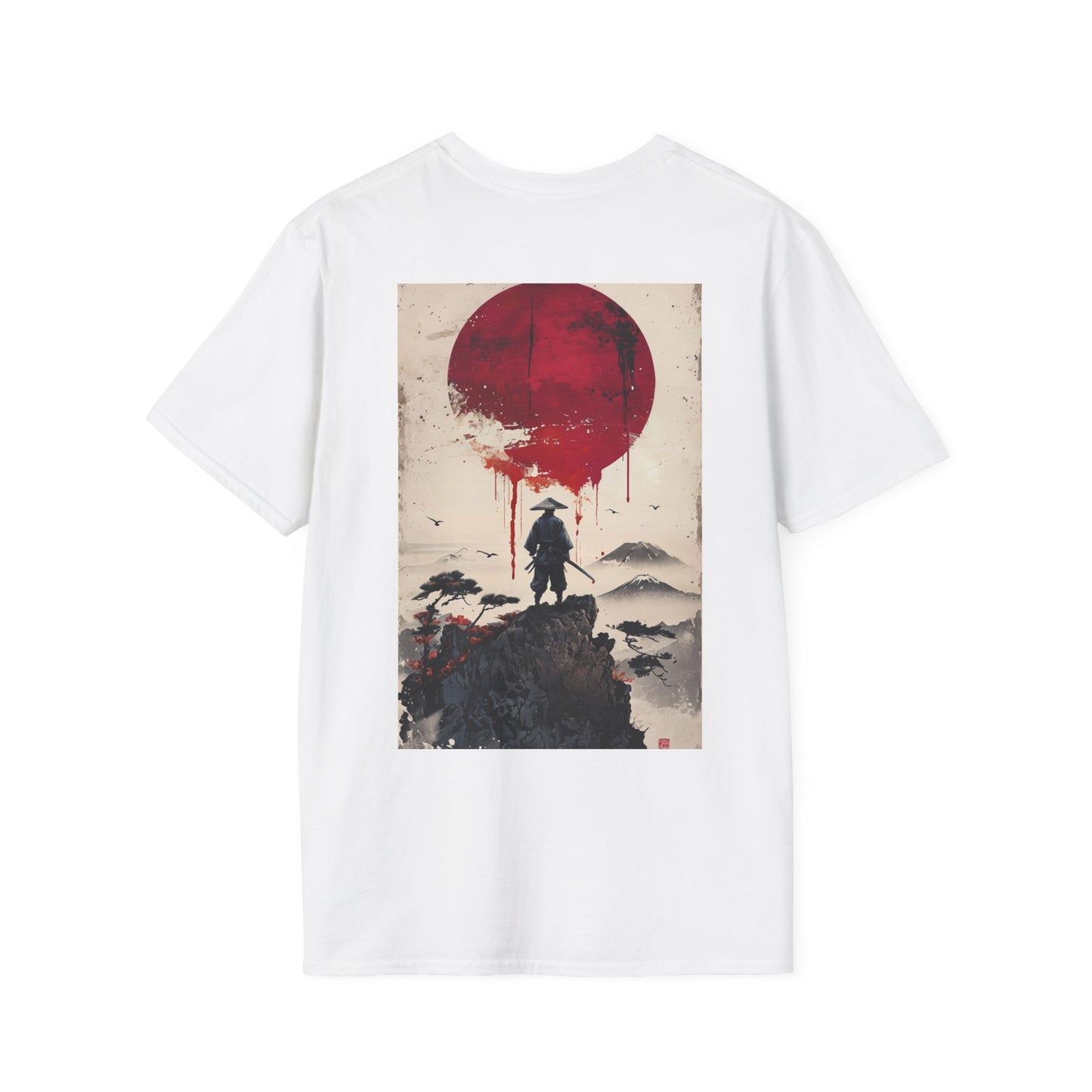 Samurai and Bonsai T-Shirt, Front And Back Design