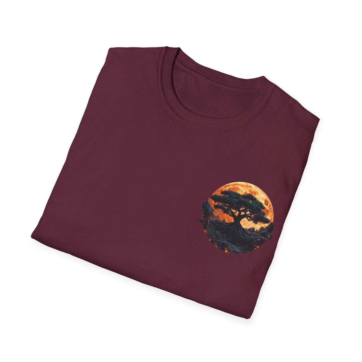 Samurai and Bonsai T-Shirt, Front And Back Design