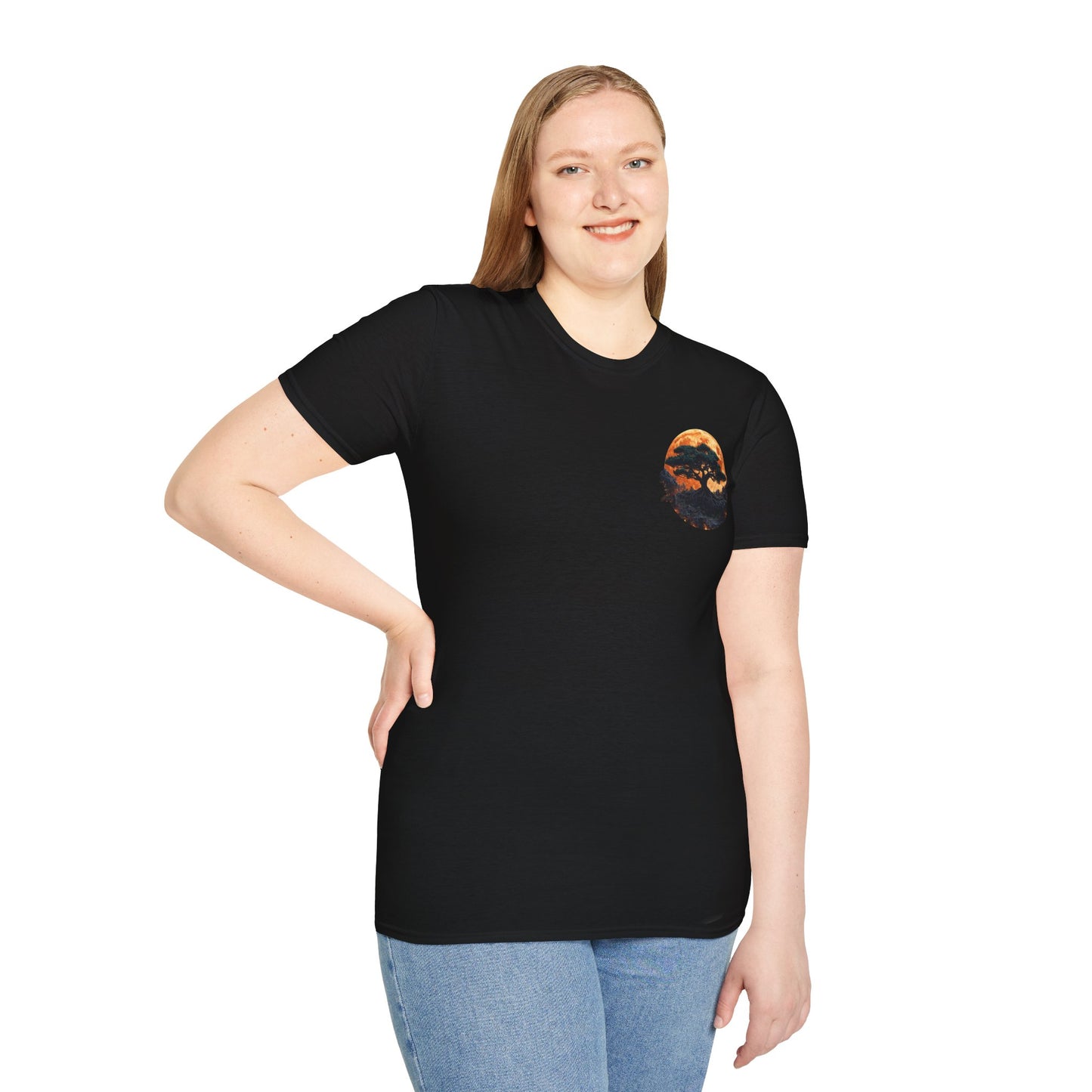Samurai and Bonsai T-Shirt, Front And Back Design