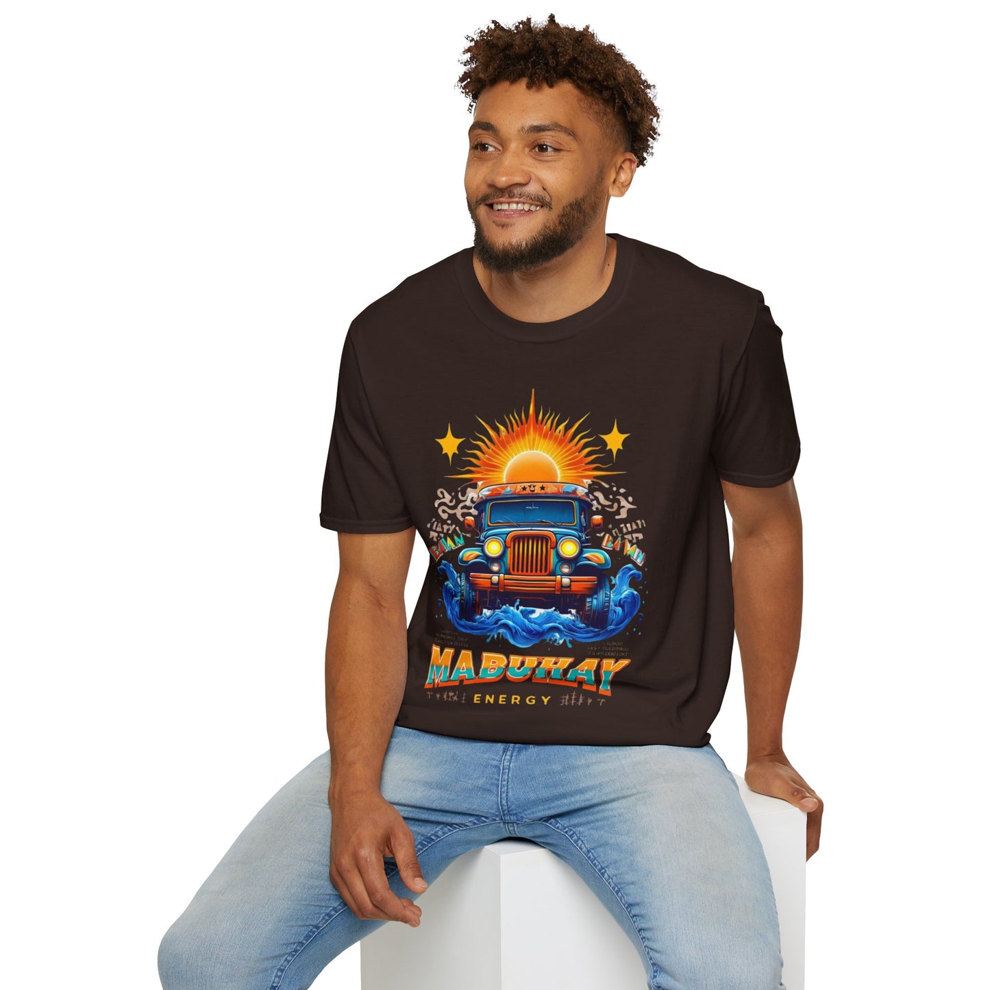 Mabuhay Energy Vintage Jeepney T-Shirt | Unisex Softstyle Tee