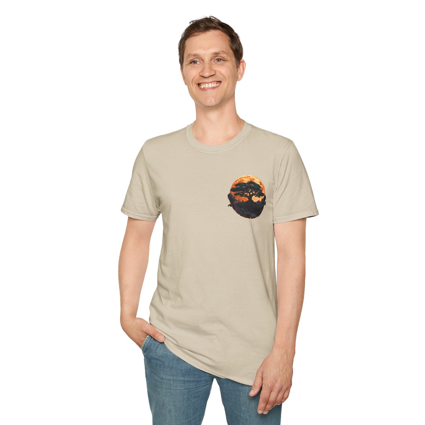 Samurai and Bonsai T-Shirt, Front And Back Design