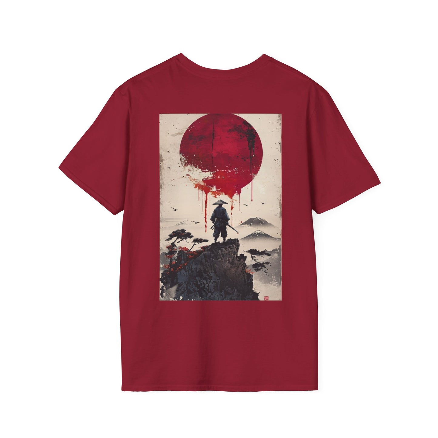 Samurai and Bonsai T-Shirt, Front And Back Design
