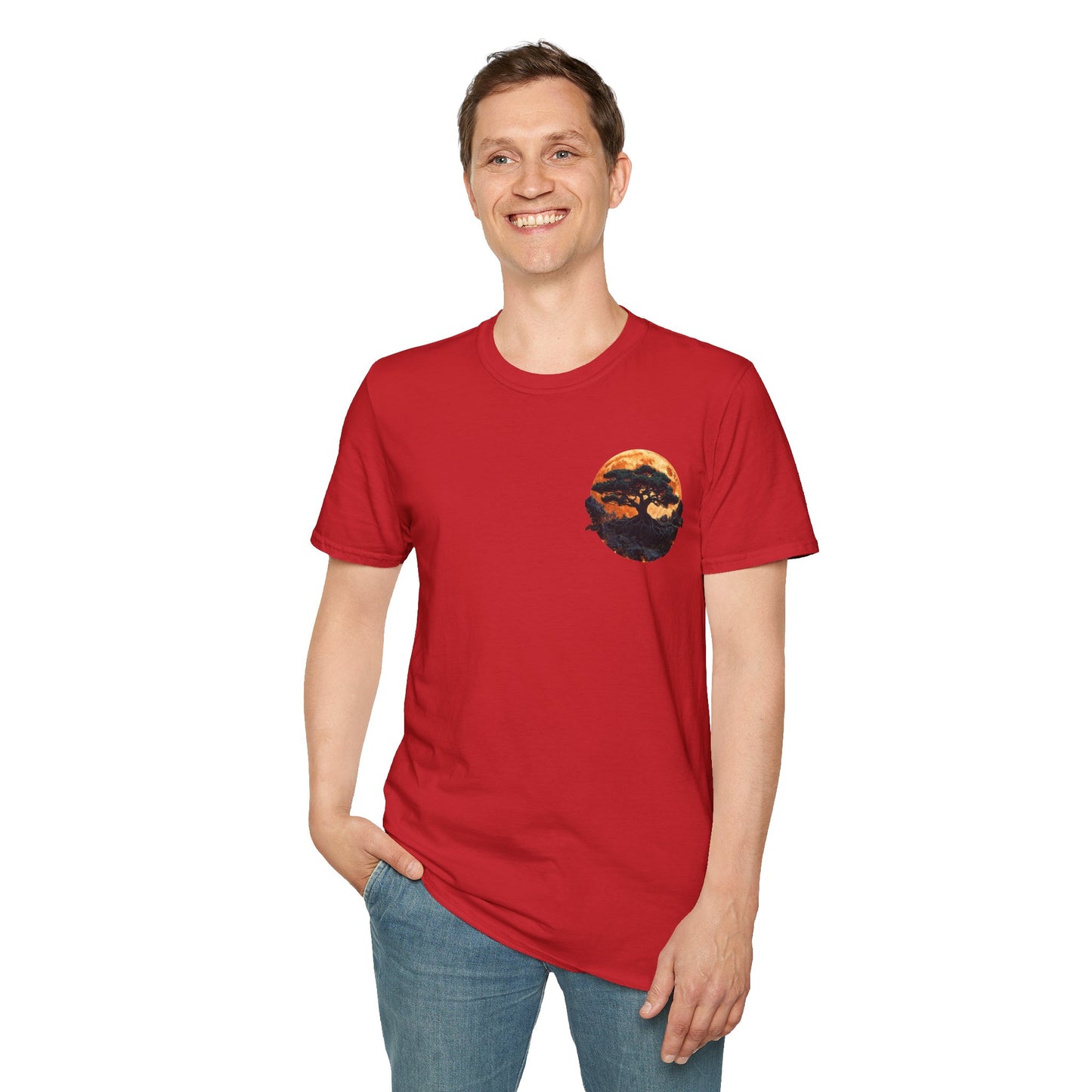 Samurai and Bonsai T-Shirt, Front And Back Design