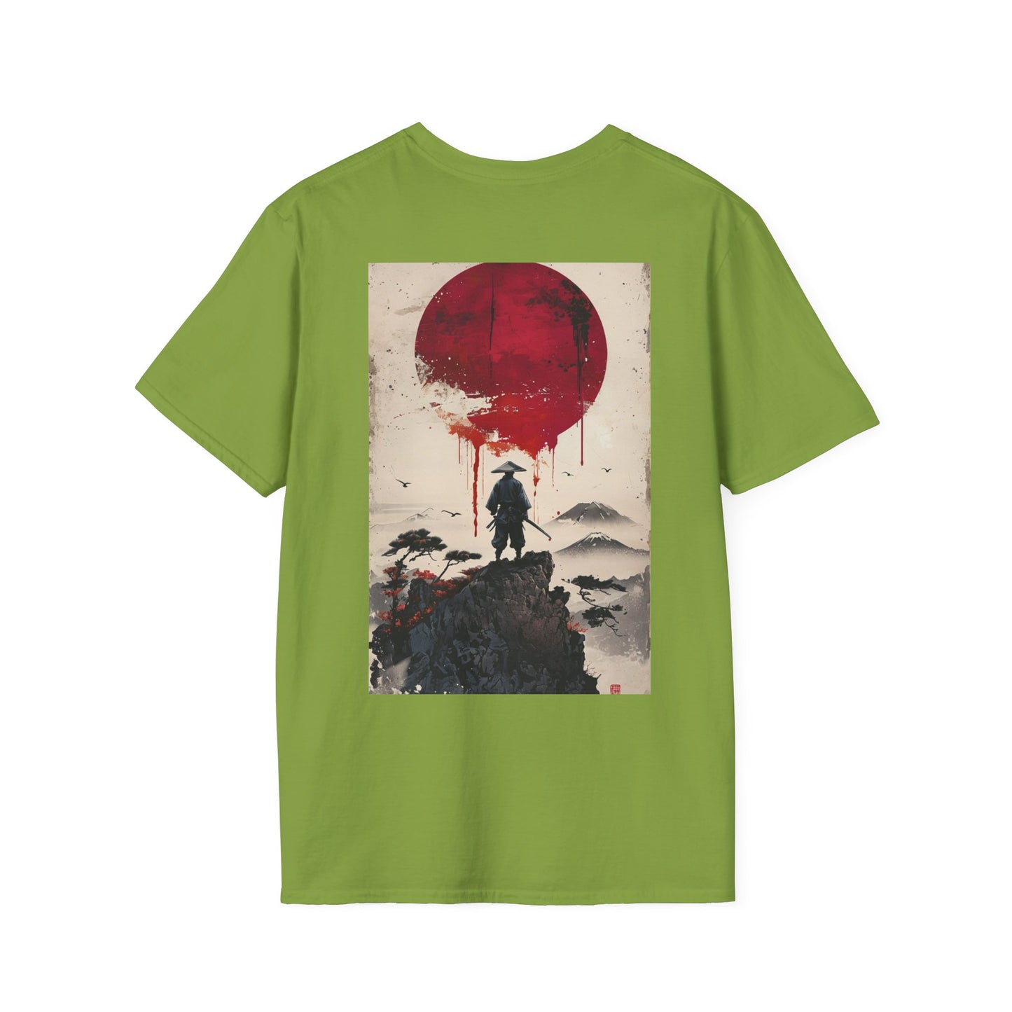 Samurai and Bonsai T-Shirt, Front And Back Design