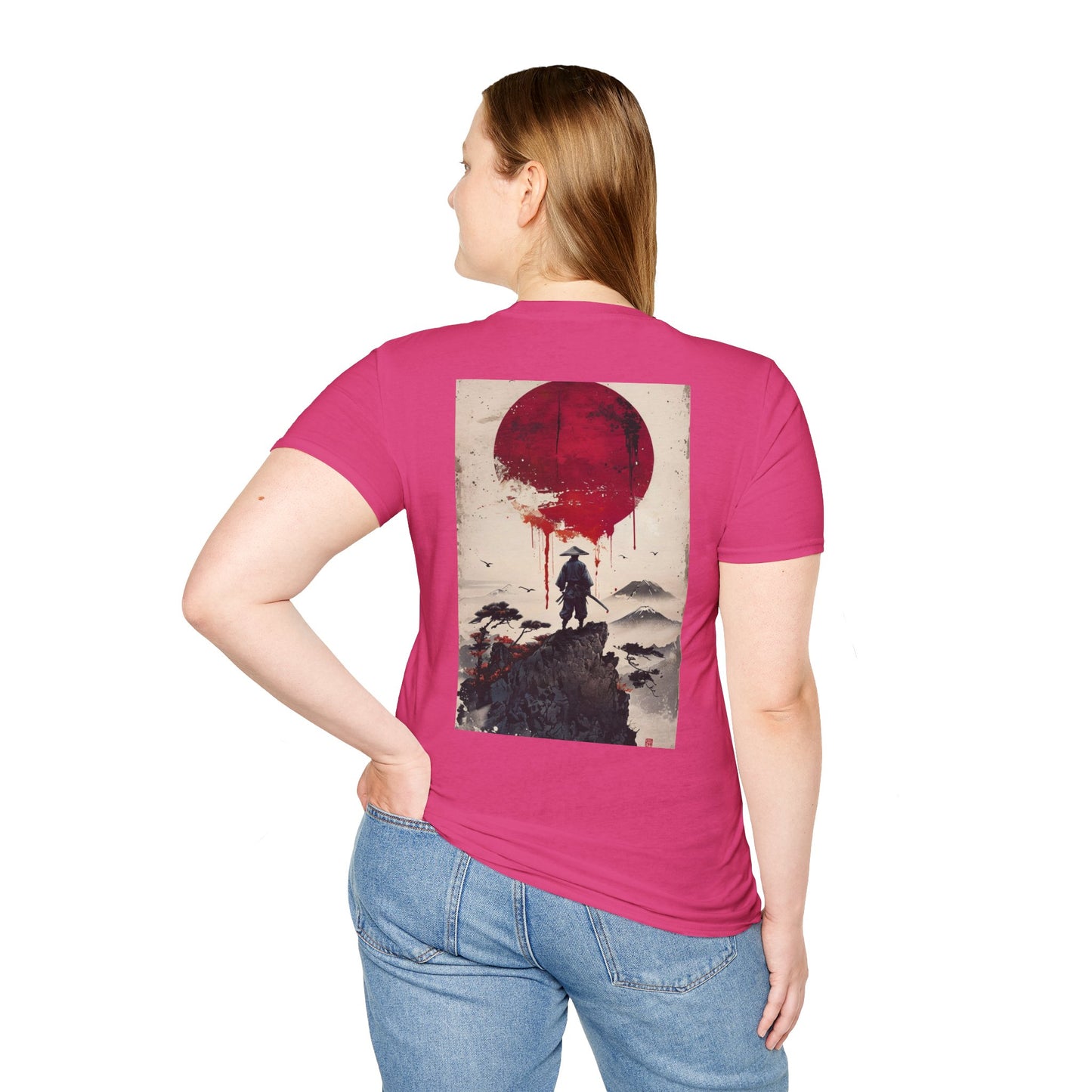Samurai and Bonsai T-Shirt, Front And Back Design