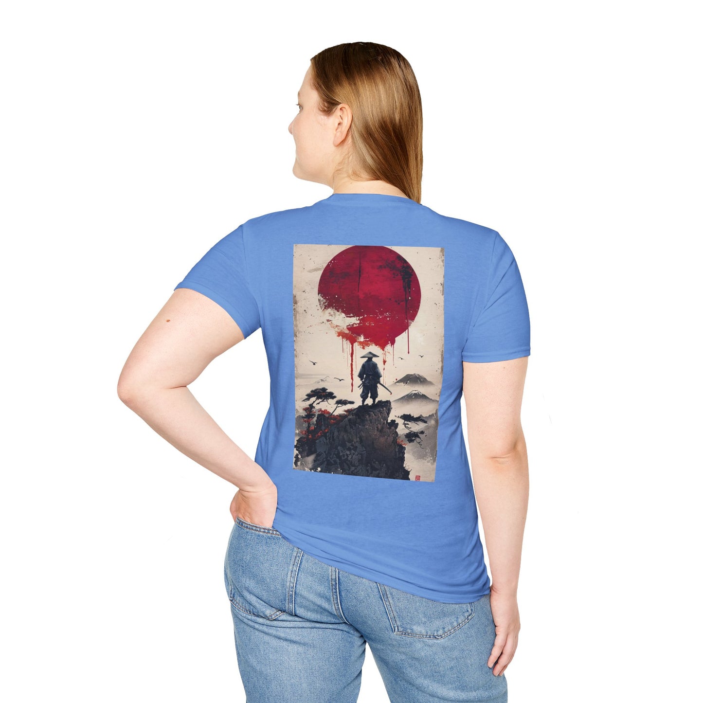 Samurai and Bonsai T-Shirt, Front And Back Design