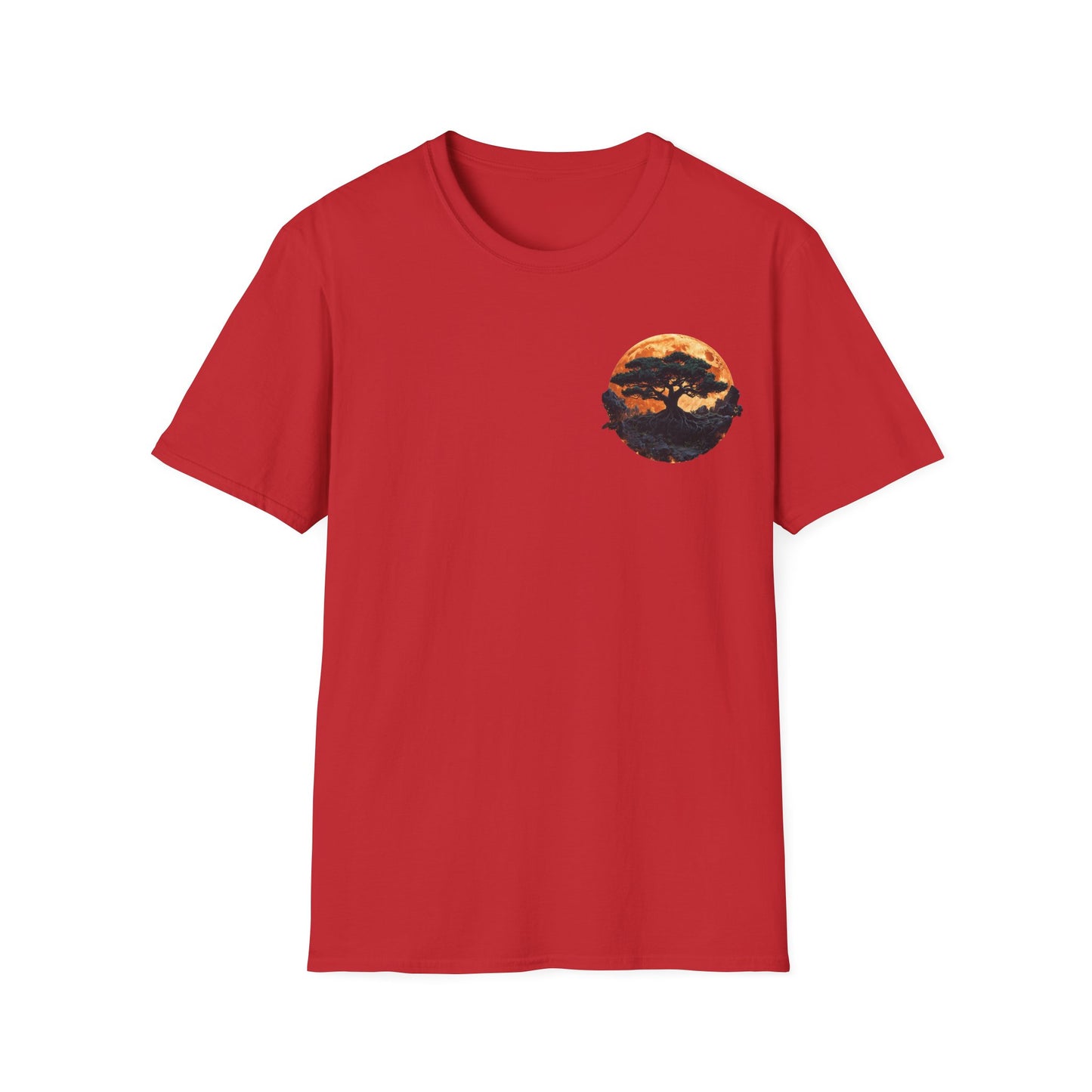 Samurai and Bonsai T-Shirt, Front And Back Design