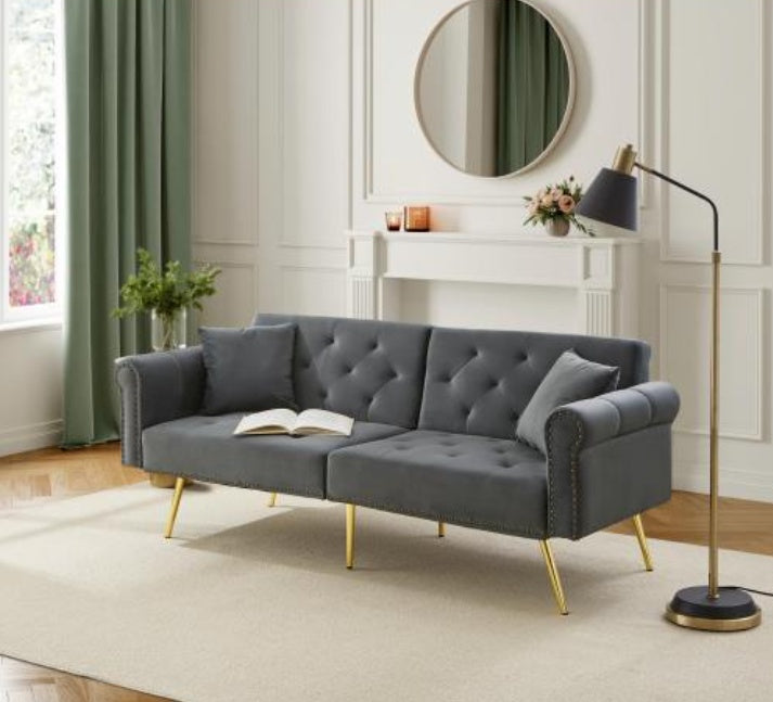 Modern 2-Seater Sofa Bed – Compact Convertible Couch