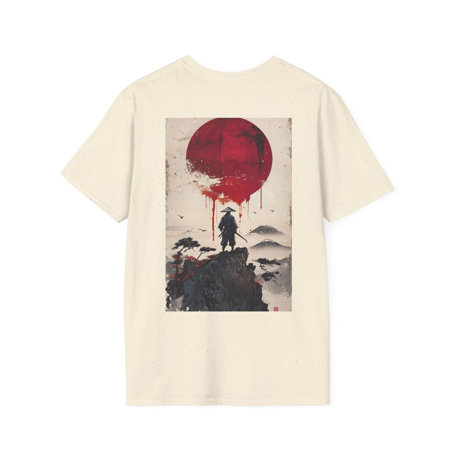 Samurai and Bonsai T-Shirt, Front And Back Design