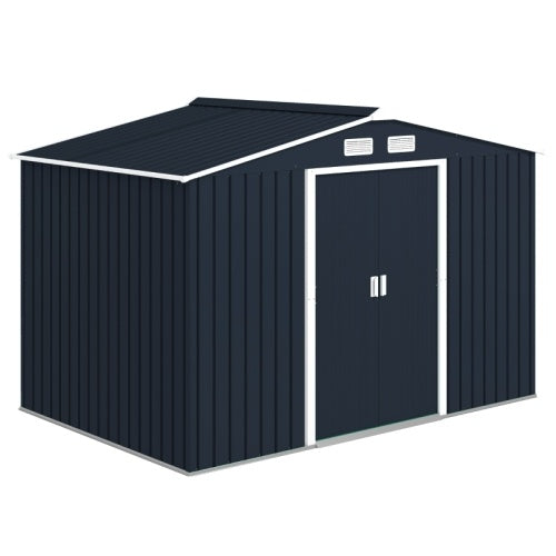 Metal Bicycle Shed, Outdoor Storage - 9x6ft
