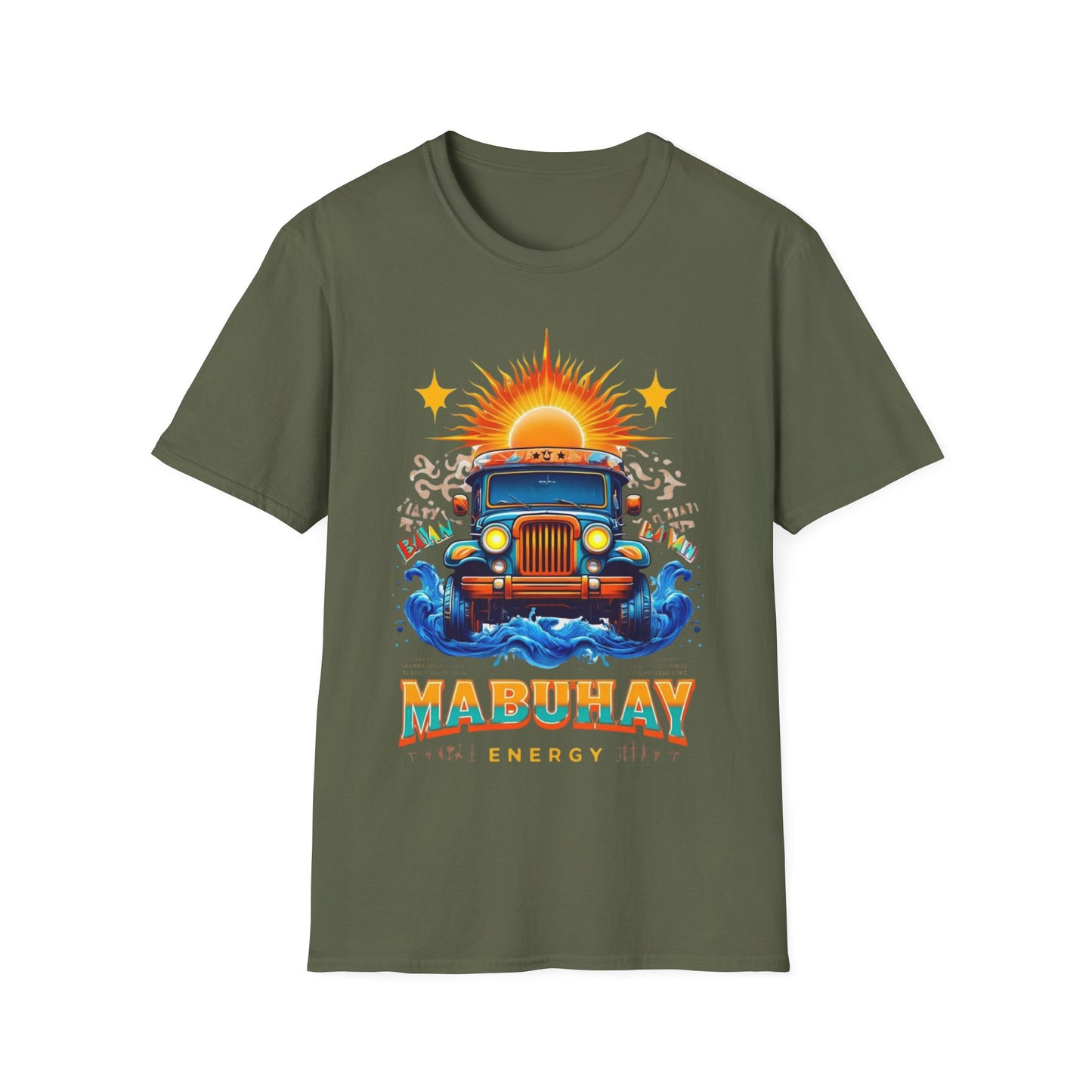 Mabuhay Energy Vintage Jeepney T-Shirt | Unisex Softstyle Tee