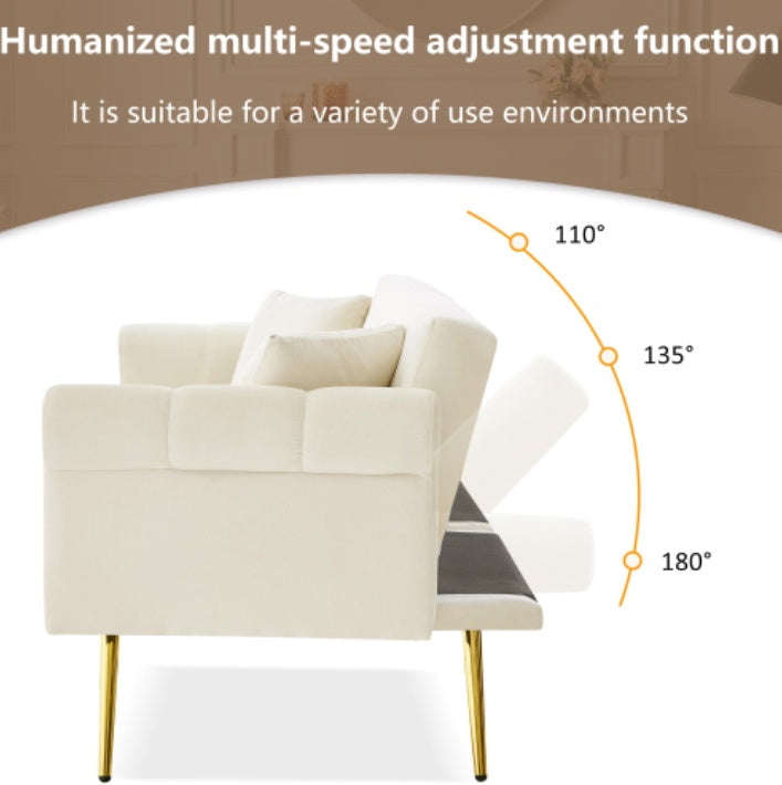 Modern 2-Seater Sofa Bed – Compact Convertible Couch