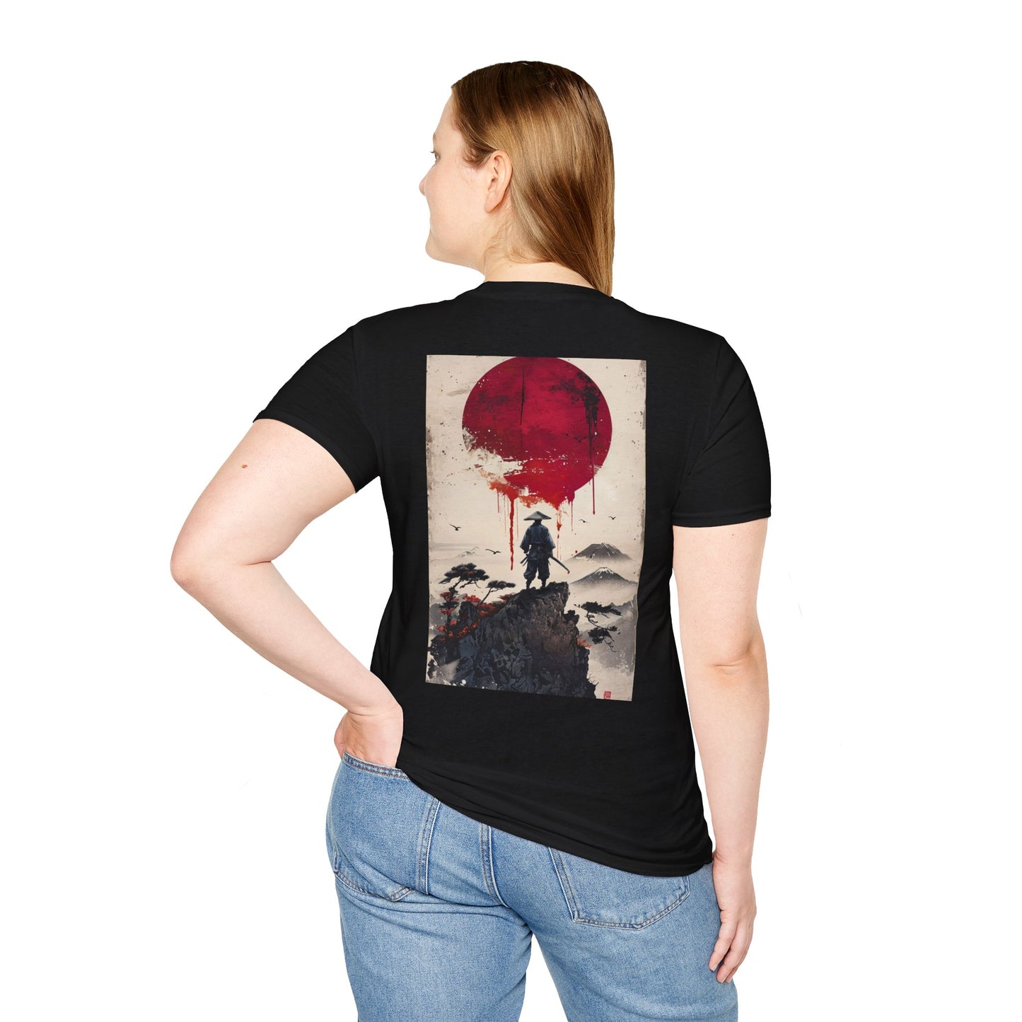 Samurai and Bonsai T-Shirt, Front And Back Design