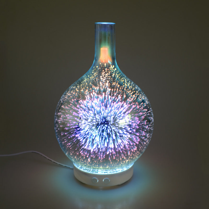 Firework Ultrasonic Diffuser – 3D Glass Aromatherapy Light