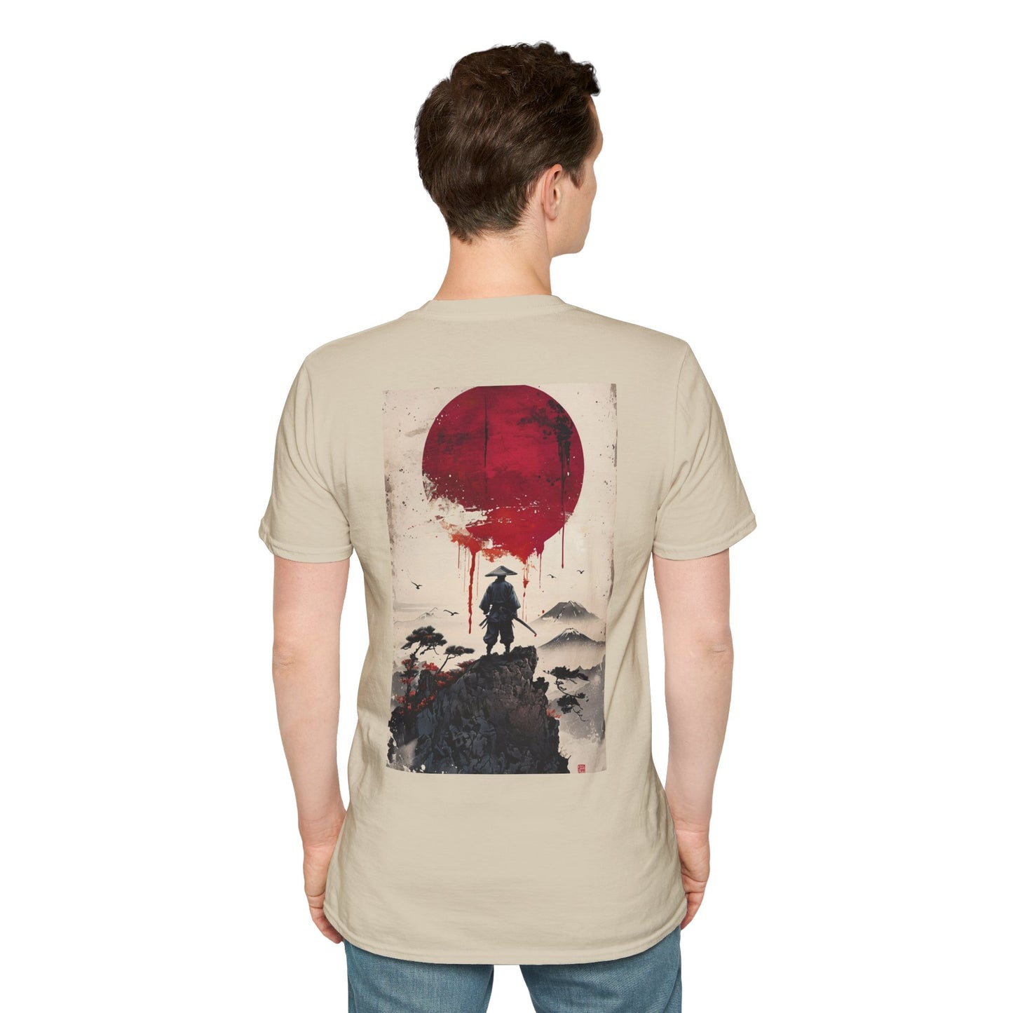 Samurai and Bonsai T-Shirt, Front And Back Design