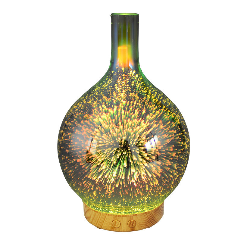 Firework Ultrasonic Diffuser – 3D Glass Aromatherapy Light