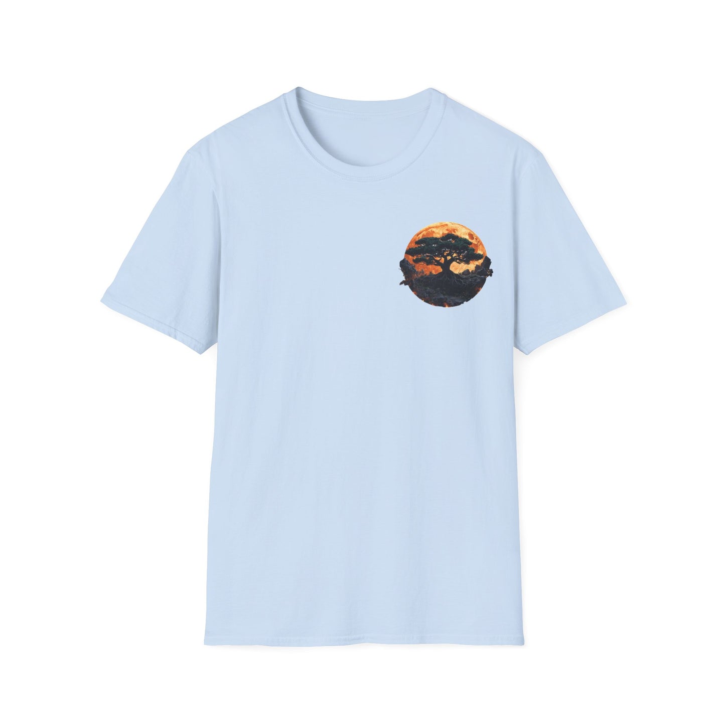 Samurai and Bonsai T-Shirt, Front And Back Design