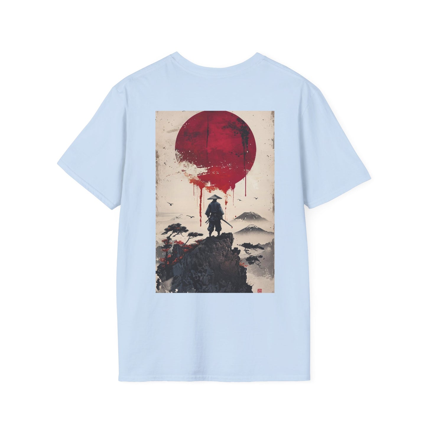 Samurai and Bonsai T-Shirt, Front And Back Design