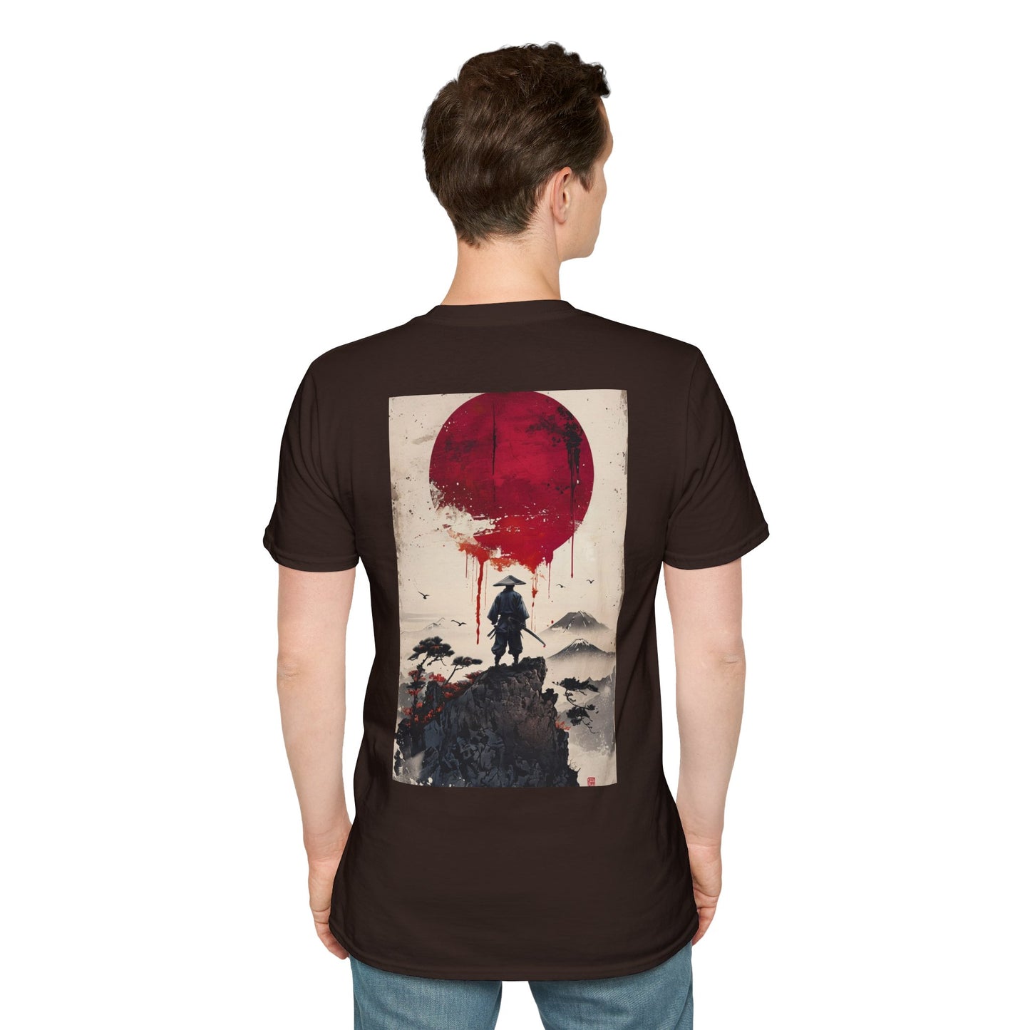 Samurai and Bonsai T-Shirt, Front And Back Design
