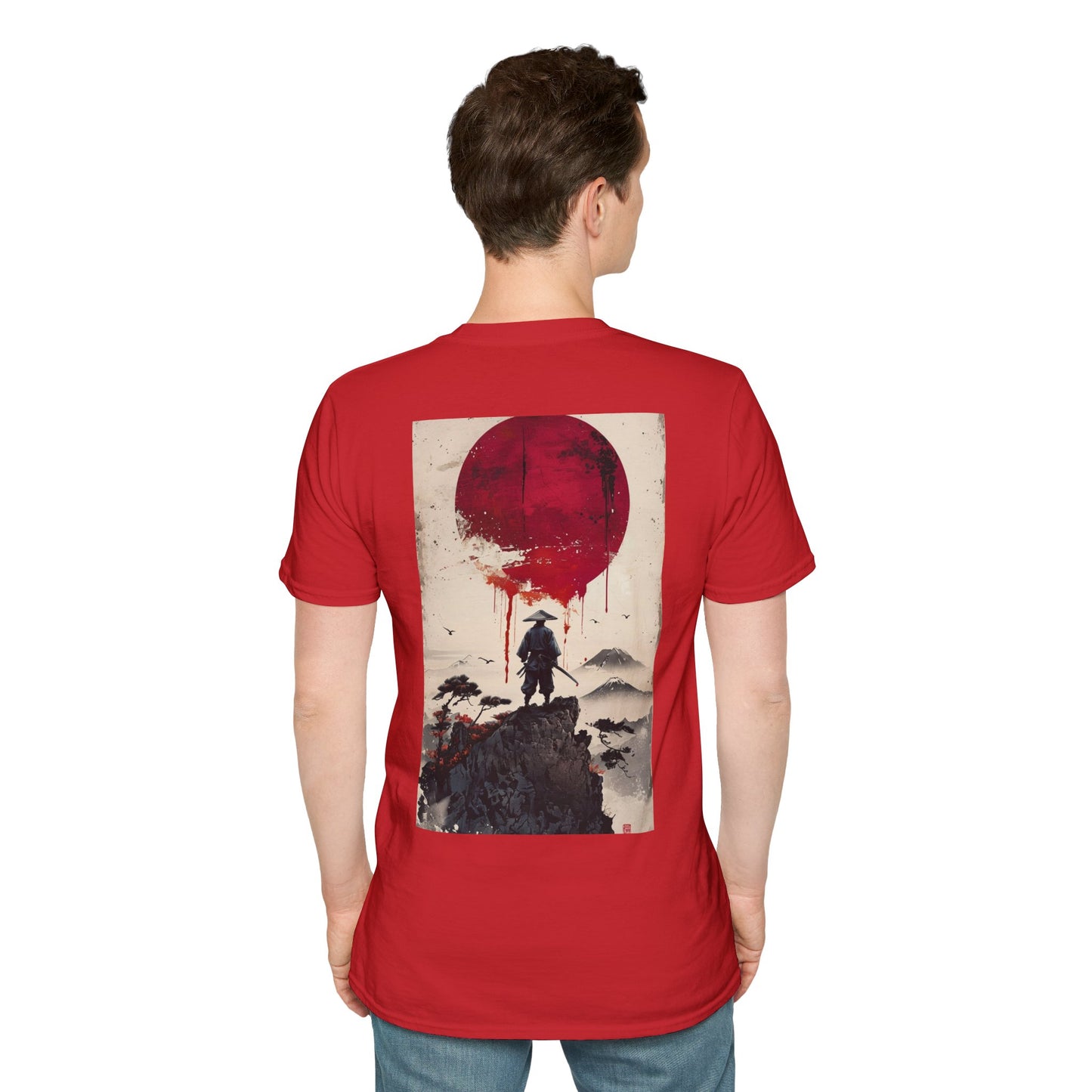 Samurai and Bonsai T-Shirt, Front And Back Design