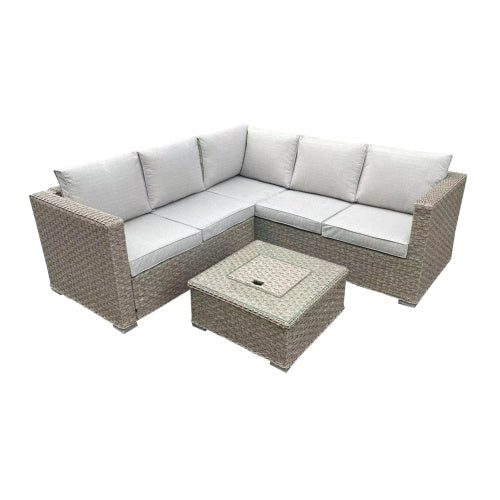 Patio Furniture Set – Outdoor Rattan Sofa with Cushions