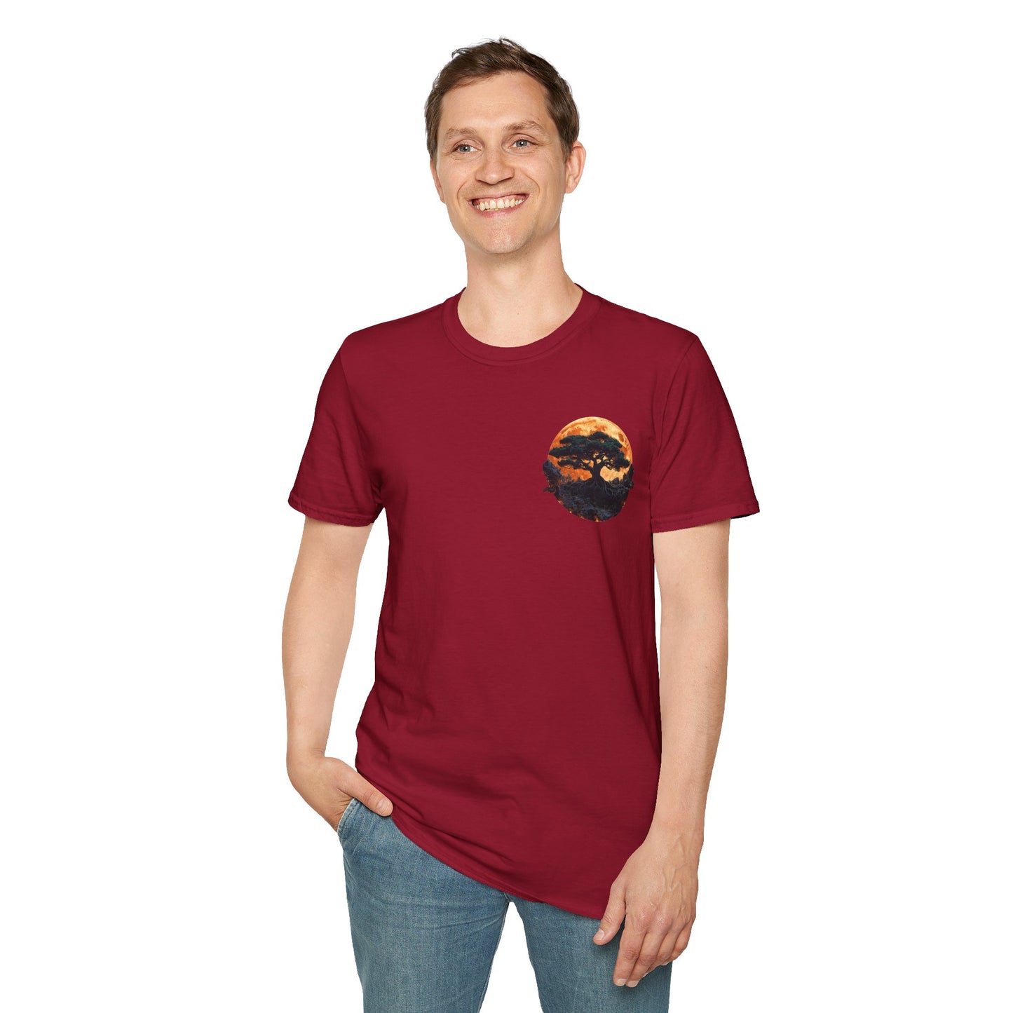Samurai and Bonsai T-Shirt, Front And Back Design