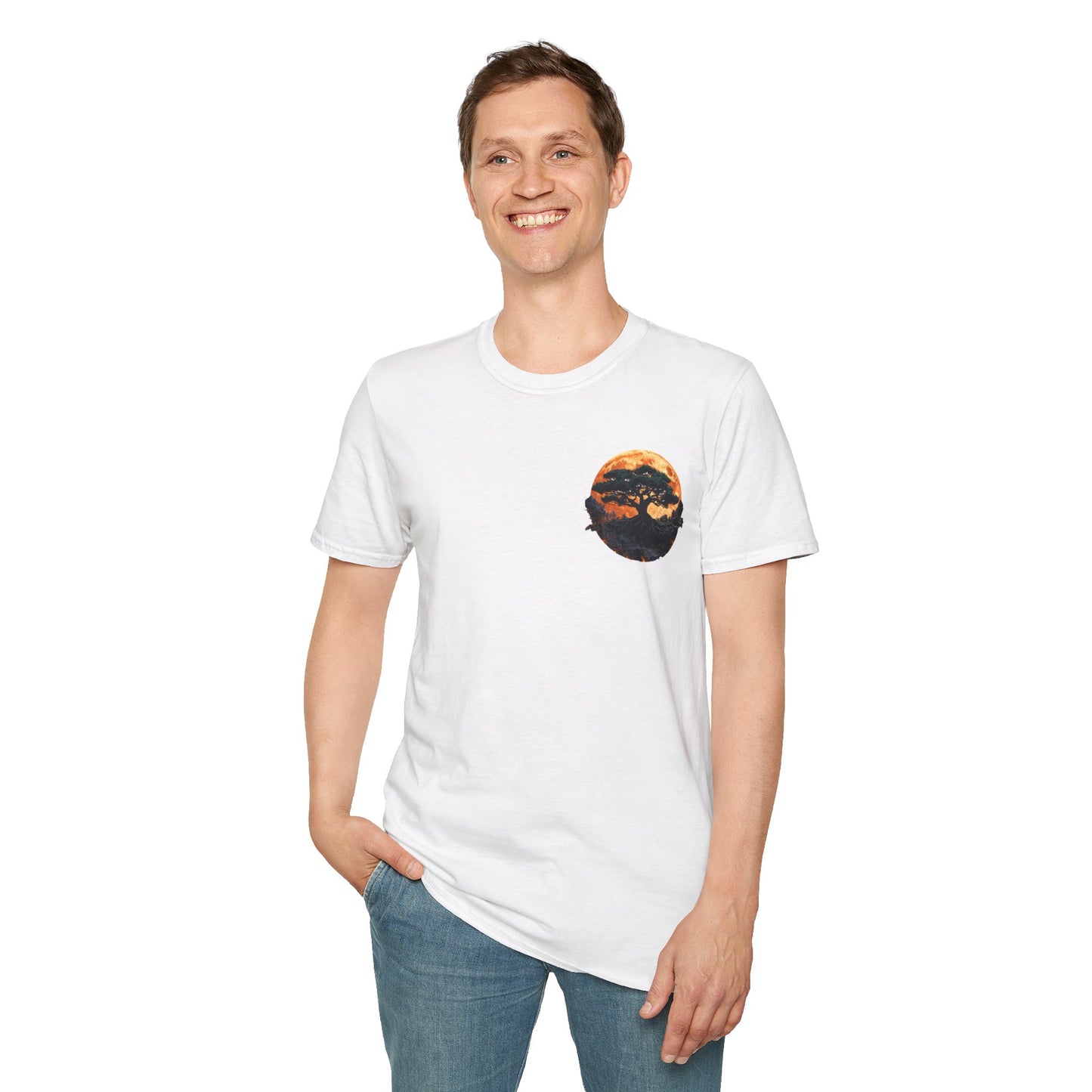 Samurai and Bonsai T-Shirt, Front And Back Design
