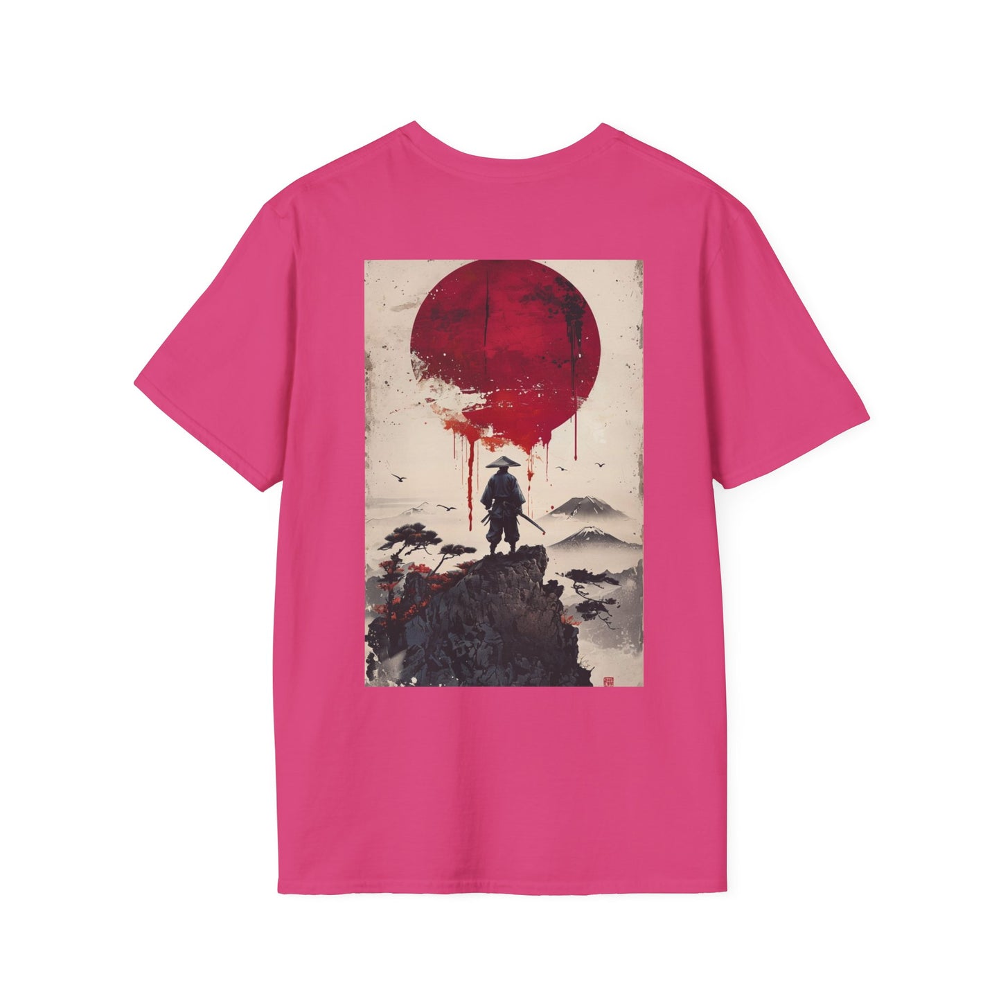 Samurai and Bonsai T-Shirt, Front And Back Design