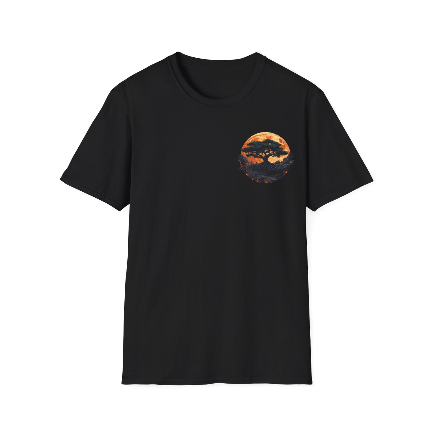 Samurai and Bonsai T-Shirt, Front And Back Design