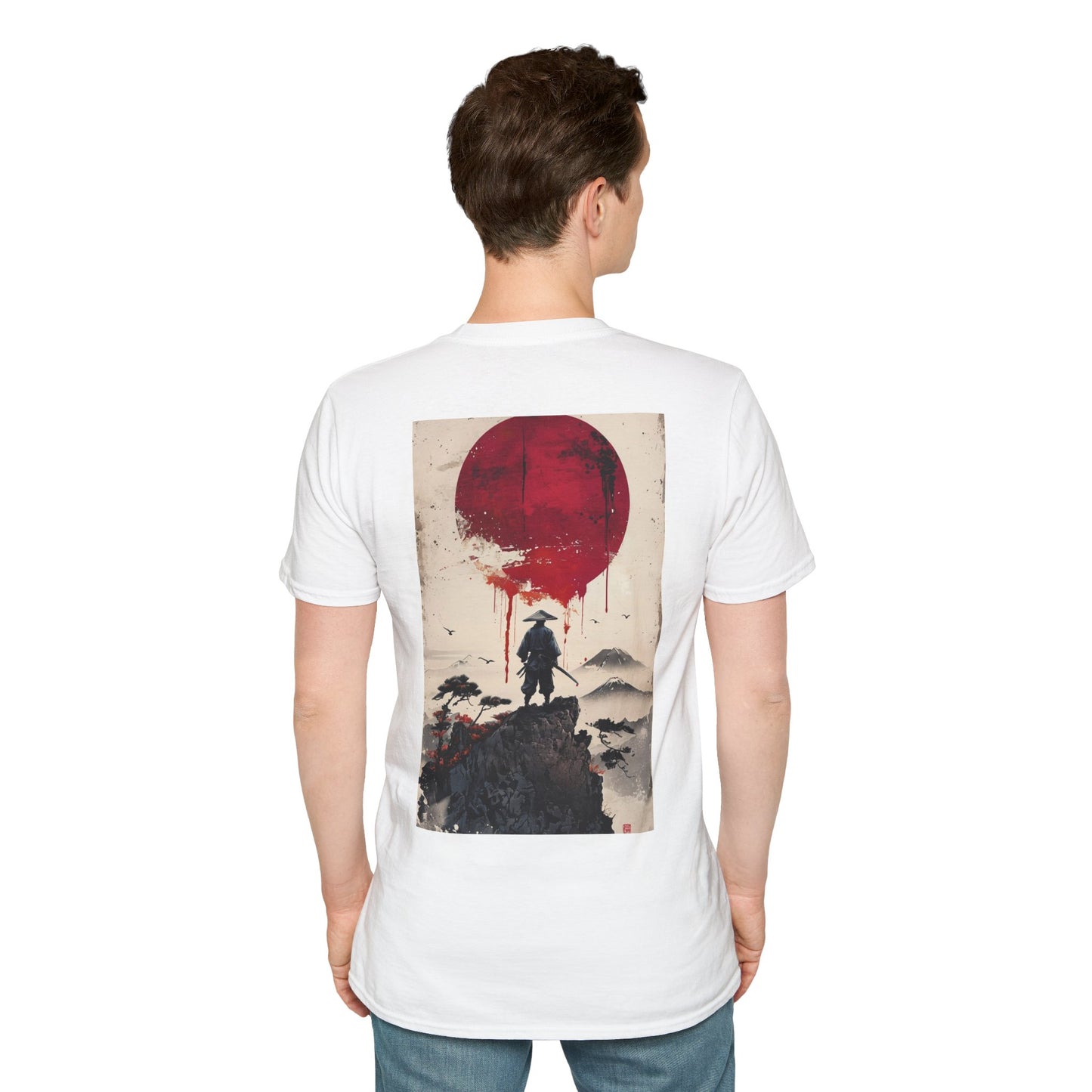 Samurai and Bonsai T-Shirt, Front And Back Design
