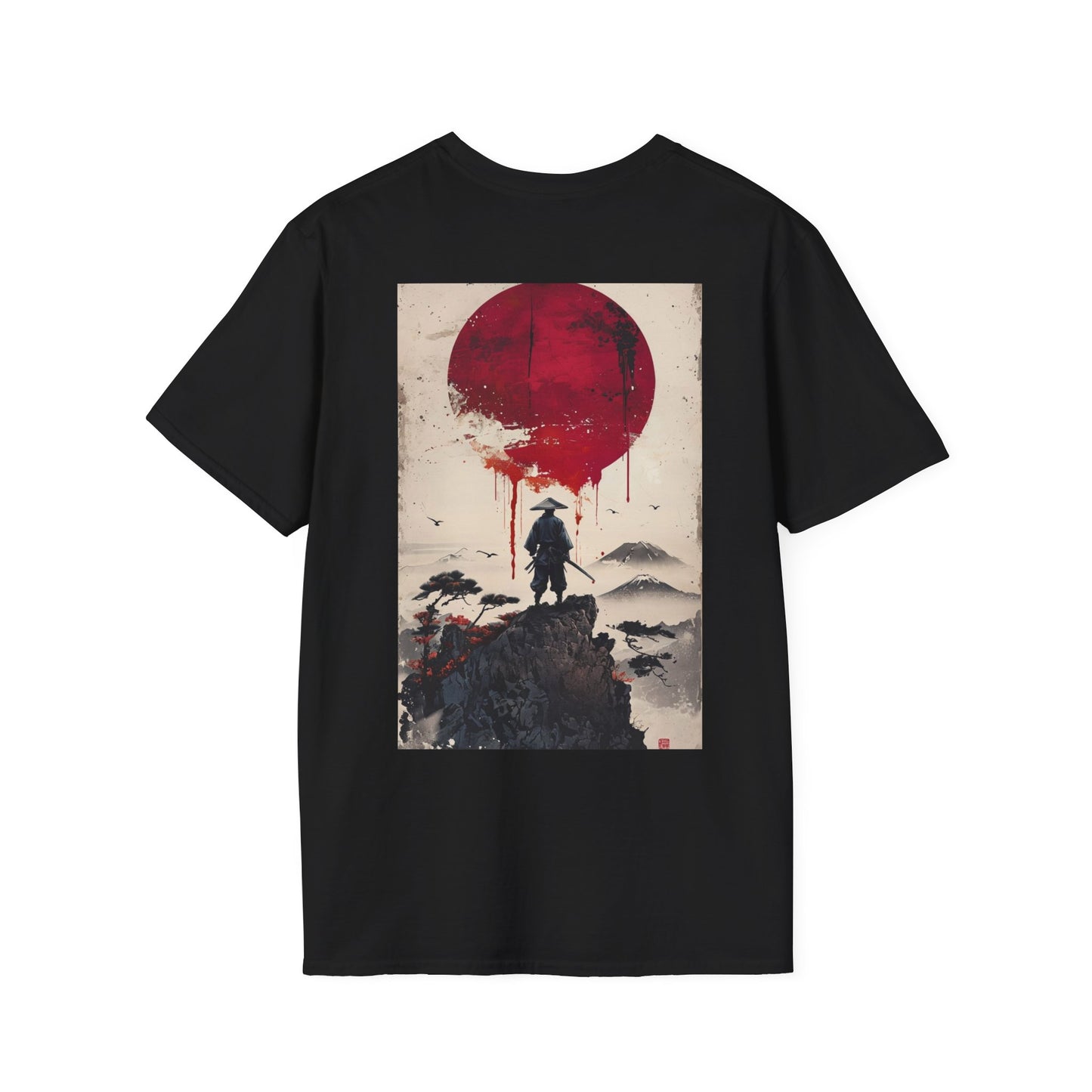 Samurai and Bonsai T-Shirt, Front And Back Design