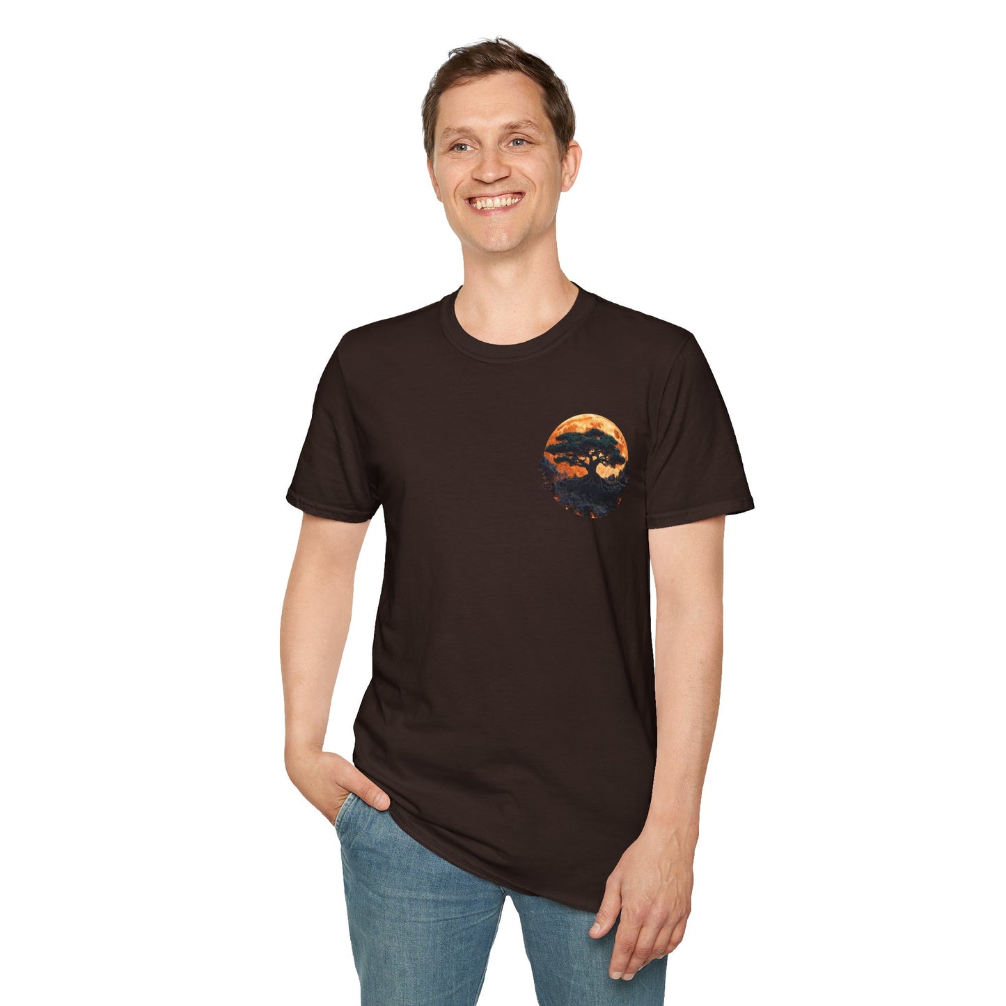 Samurai and Bonsai T-Shirt, Front And Back Design