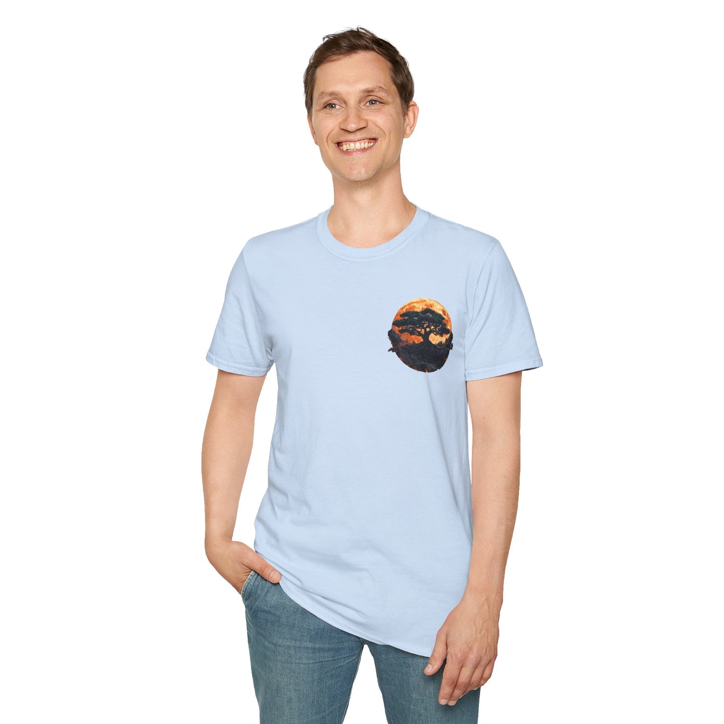 Samurai and Bonsai T-Shirt, Front And Back Design