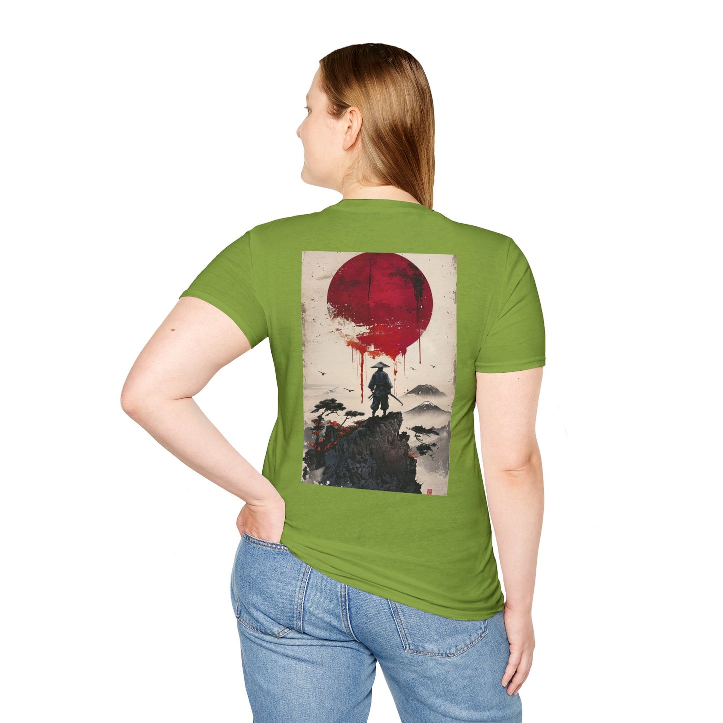 Samurai and Bonsai T-Shirt, Front And Back Design