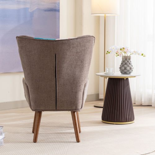 Multi-colour Lounge Chair With Footrest